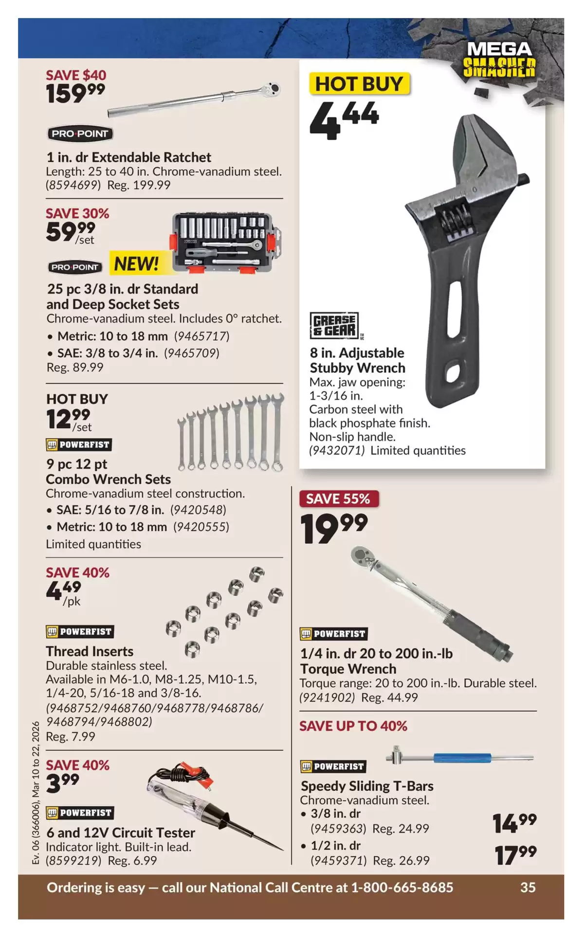 Ofertas de Princess Auto Canadá de 10 a 22 marzo 2026 Ofertas Mega Smasher