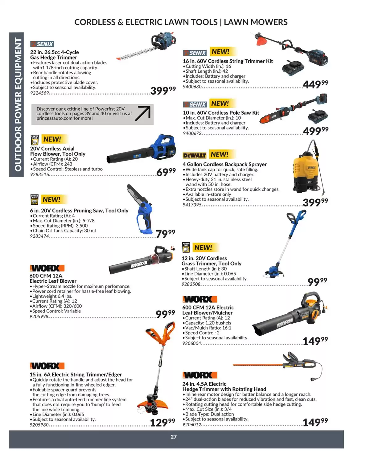 Princess Auto Canada offers from 16 April 2025 to 16 April 2026 OUTDOOR POWER EQUIPMENT DEALS