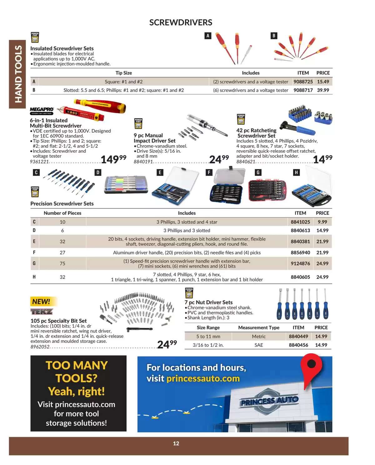 Princess Auto Canada offers from 16 April 2025 to 16 April 2026 HAND TOOLS DEALS