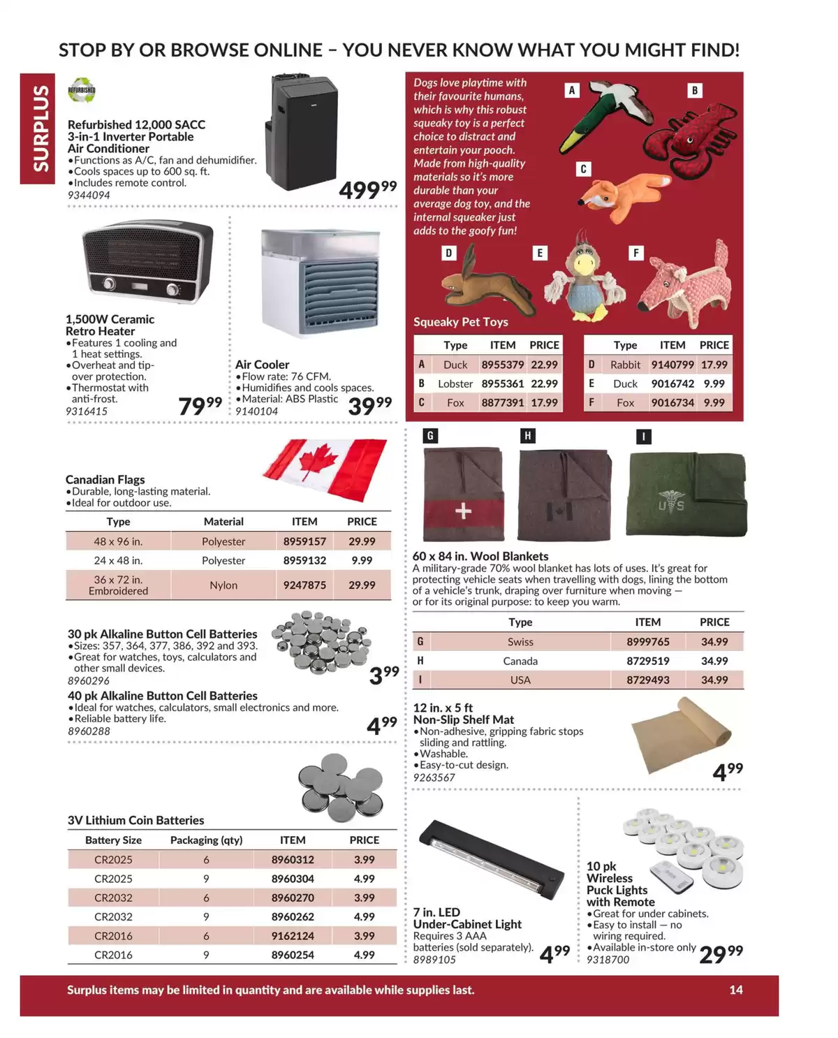 Princess Auto Canada offers from 16 April 2025 to 16 April 2026 SURPLUS DEALS