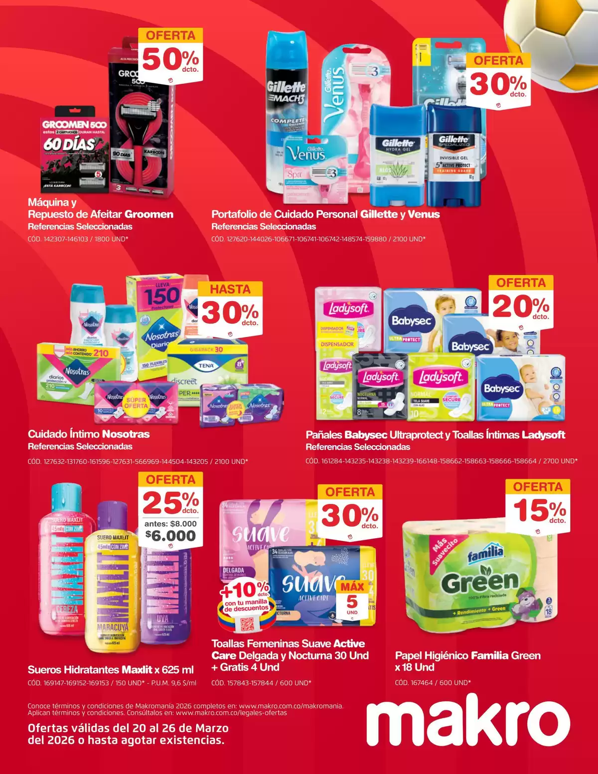 Ofertas de Makro Colombia de 20 a 26 marzo 2026 Excelente oferta para todos los clientes