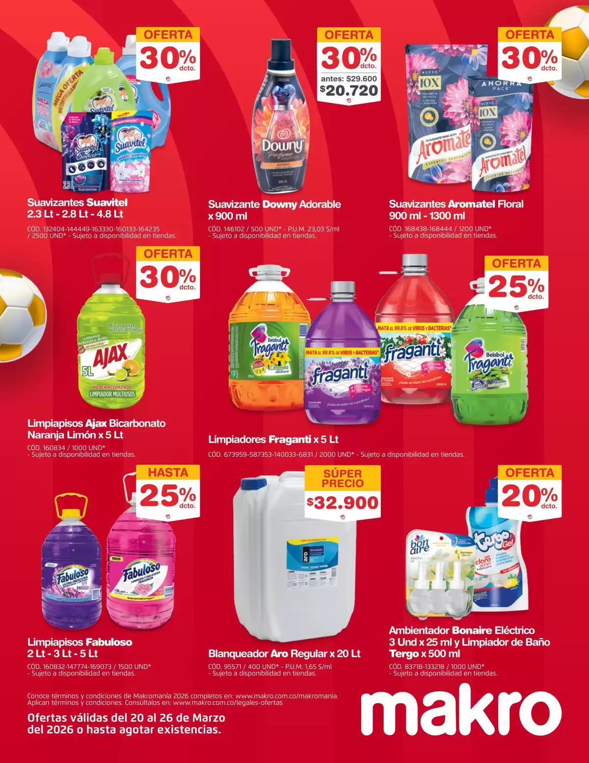 Ofertas de Makro Colombia de 20 a 26 marzo 2026 Excelente oferta para todos los clientes