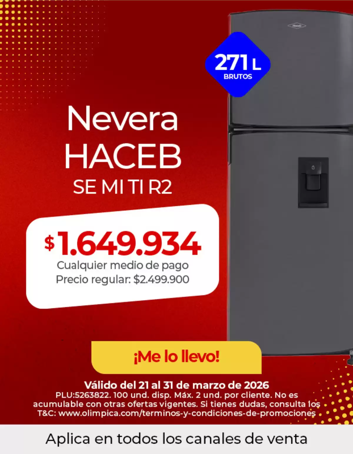 Ofertas de Olímpica Colombia de 21 a 31 marzo 2026 Ofertas exclusivas para nuestros clientes