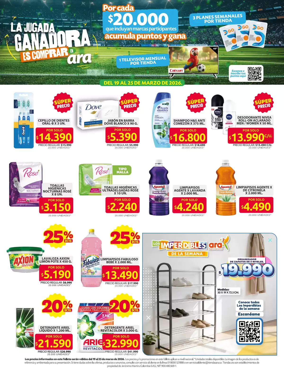 Ofertas de Tiendas ara Colombia de 19 marzo a 10 junio 2026 Ofertas principales para todos los cazadores de gangas