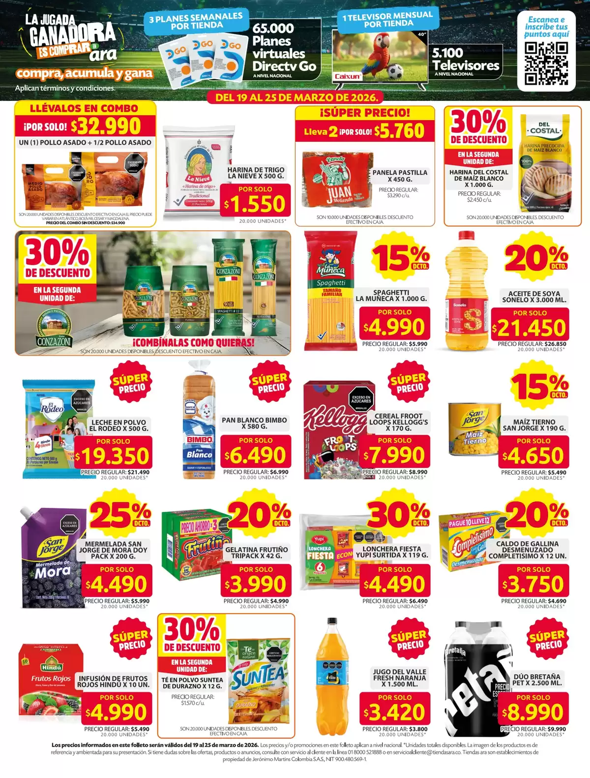 Ofertas de Tiendas ara Colombia de 19 marzo a 10 junio 2026 Ofertas principales para todos los cazadores de gangas