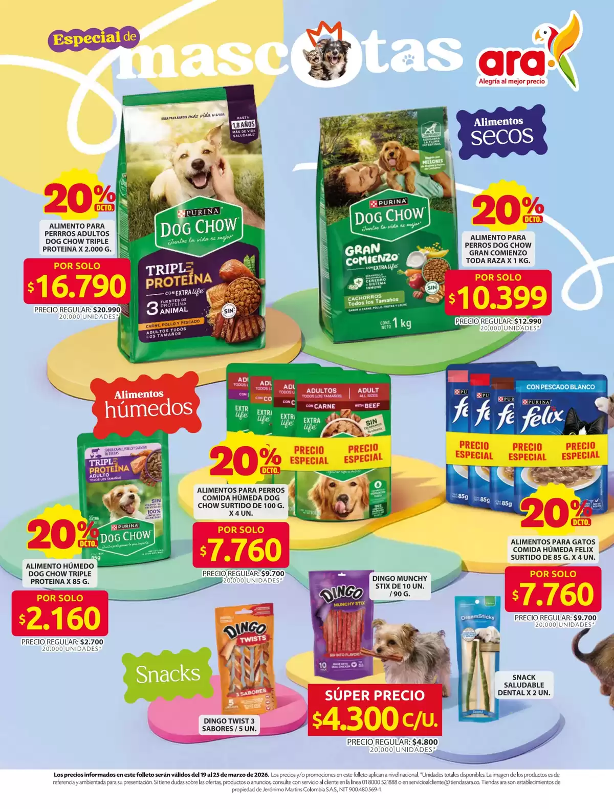 Ofertas de Tiendas ara Colombia de 19 marzo a 10 junio 2026 Ofertas principales para todos los cazadores de gangas