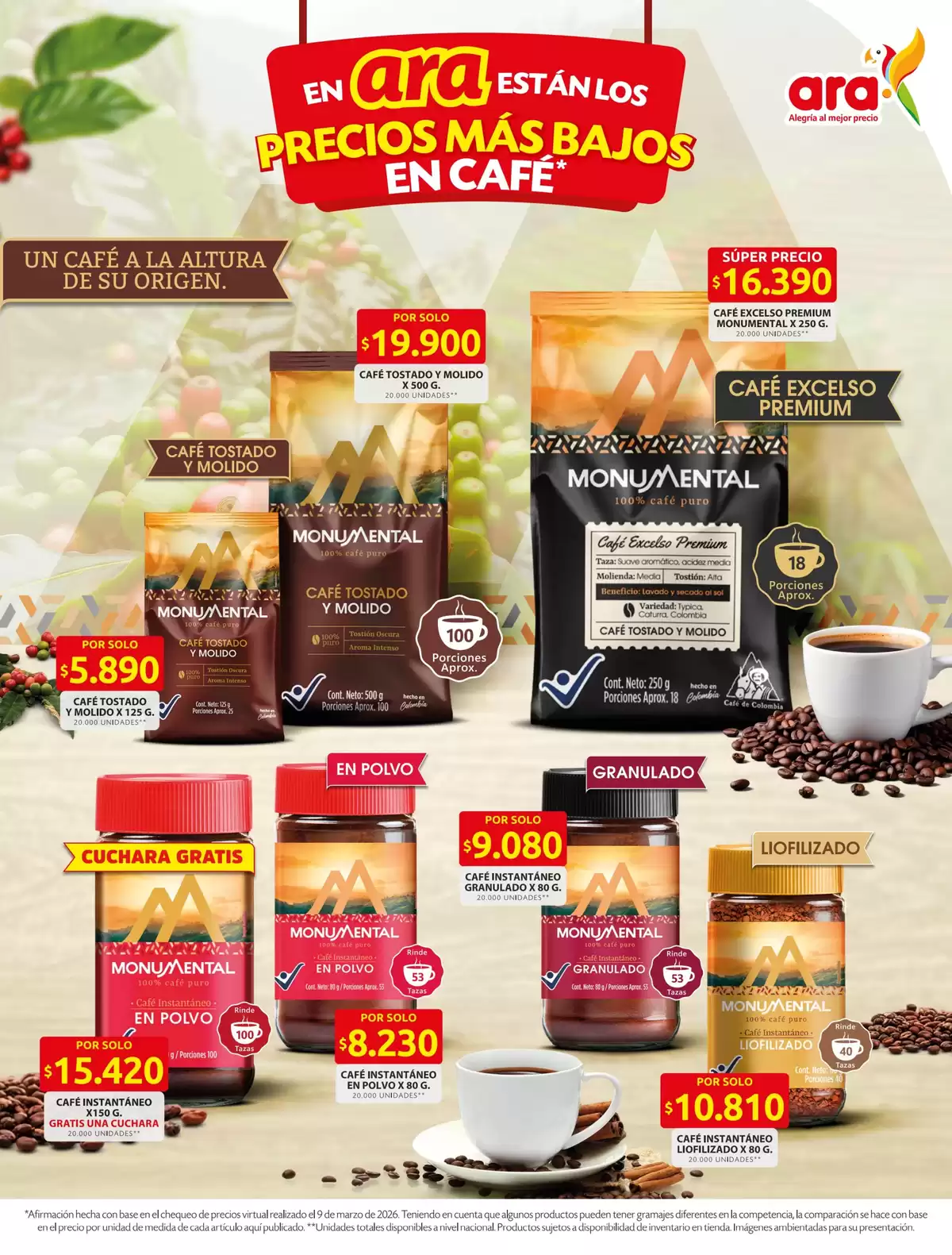 Ofertas de Tiendas ara Colombia de 19 marzo a 10 junio 2026 Ofertas principales para todos los cazadores de gangas