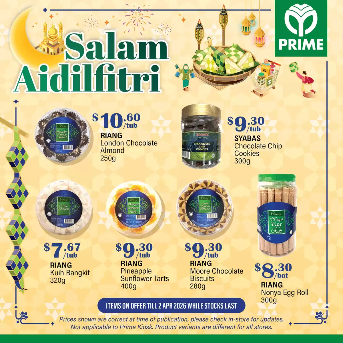 Offres Supermarché Prime Singapour de 5 mars à 2 avril 2026 Salam Aidilfitri