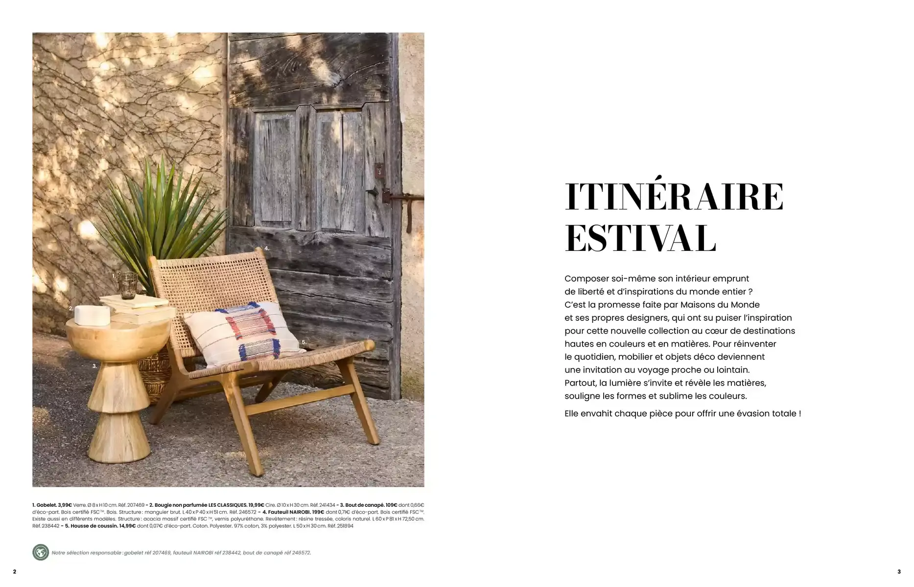 Maisons du Monde Morocco offers from 1 March to 31 August 2026 SUMMER ITINERARY