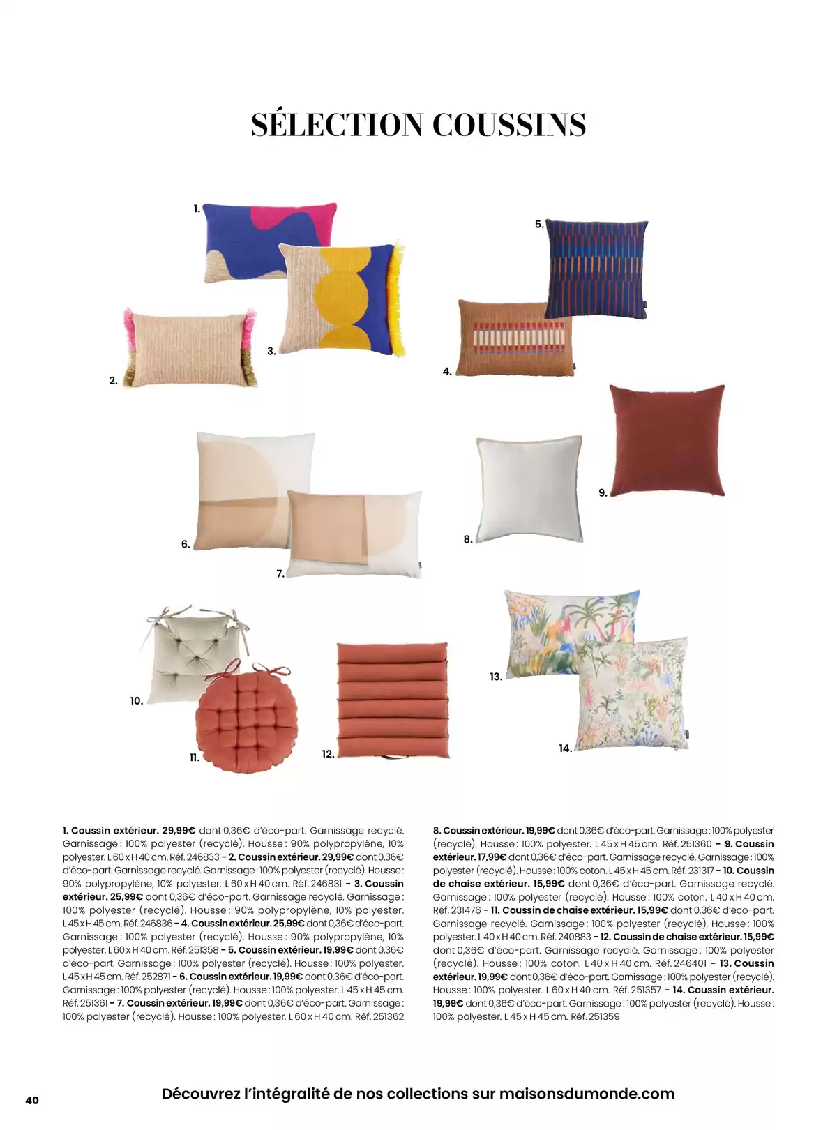 Offres Maisons du Monde France de 1 janvier à 31 décembre 2026 EVASION ESTIVALE