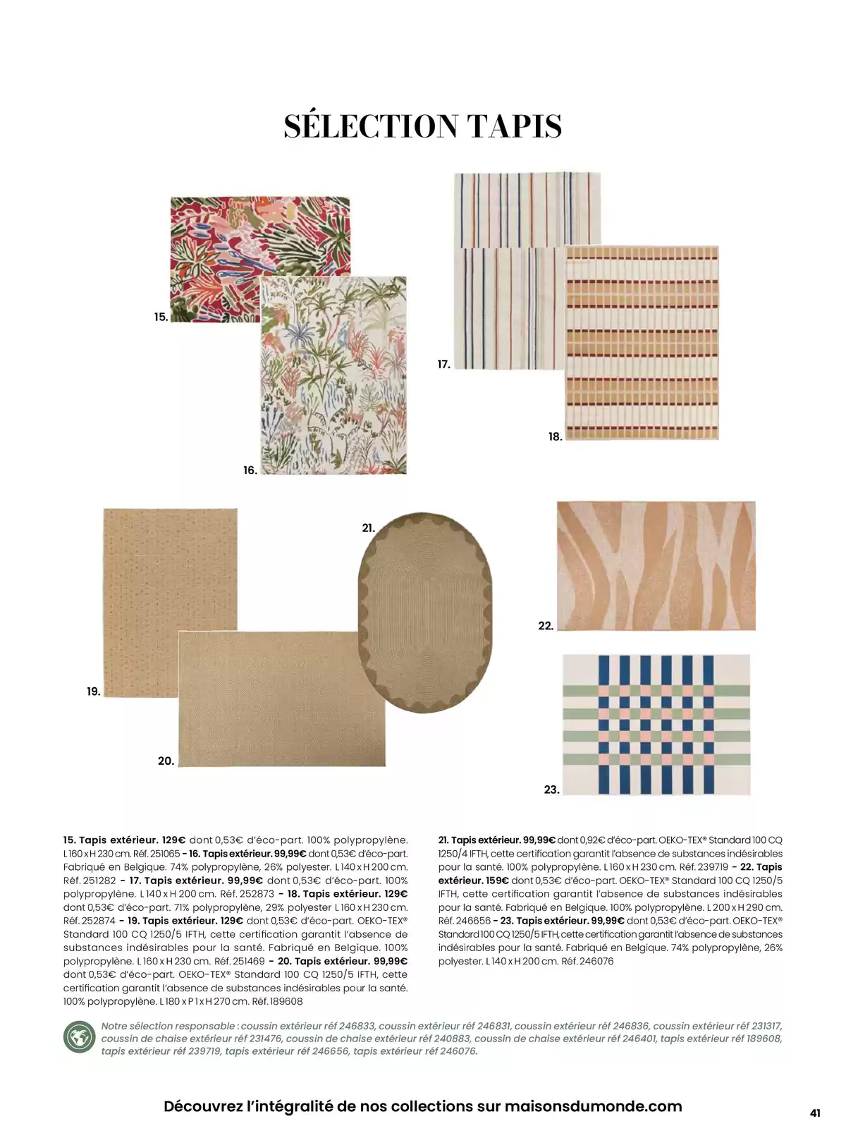 Offres Maisons du Monde France de 1 janvier à 31 décembre 2026 EVASION ESTIVALE