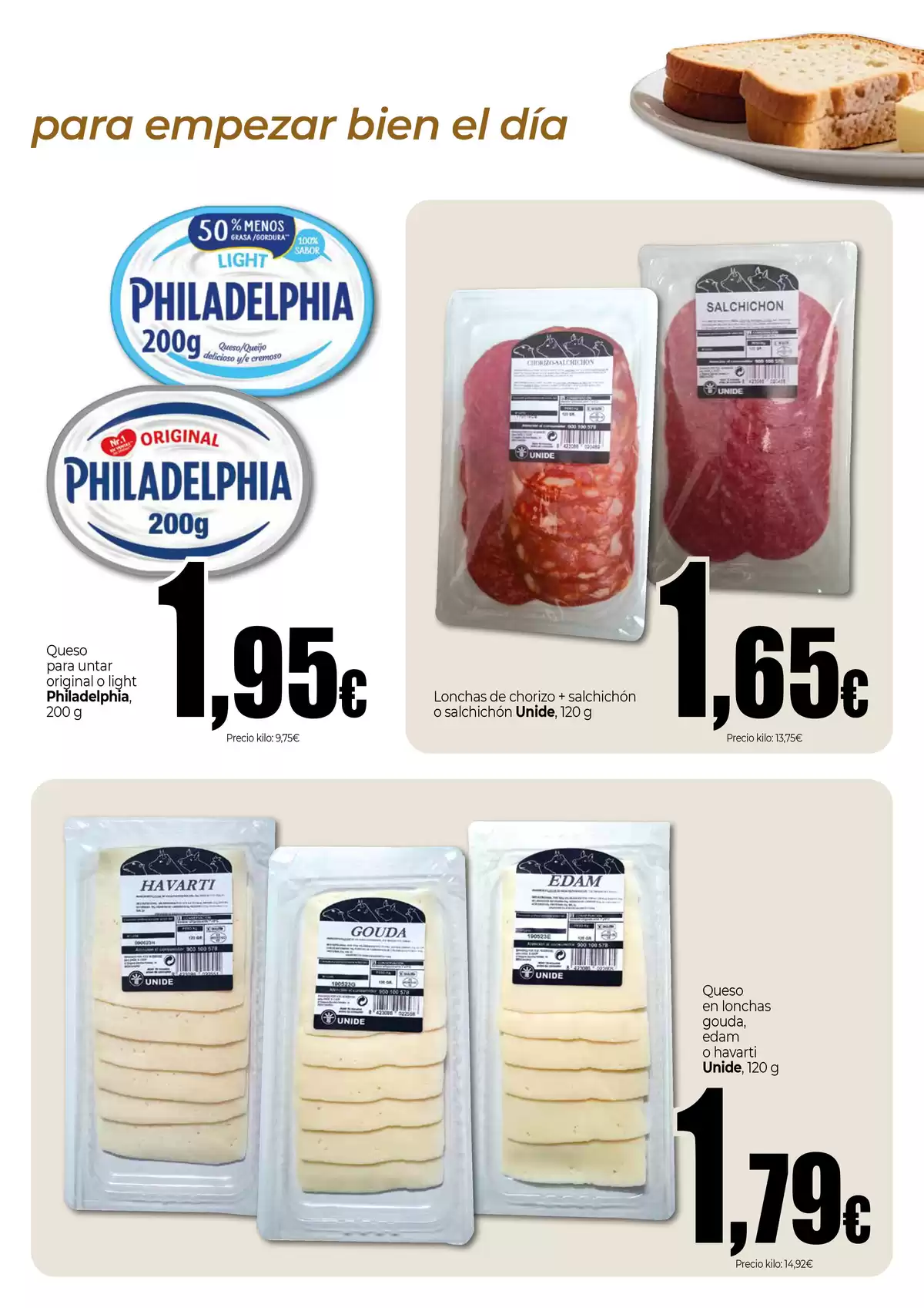 Ofertas de Unide Market España de 19 marzo a 8 abril 2026 Especial Desayunos