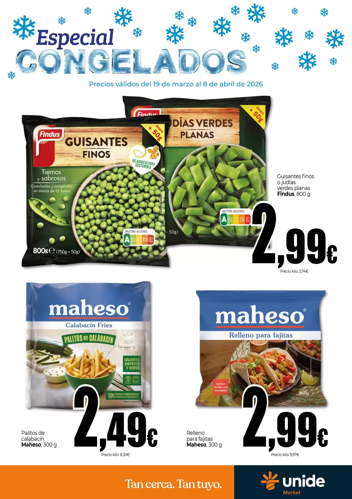 Offres Marché Unide Espagne de 19 mars à 8 avril 2026 Spécial surgelés - Page 1