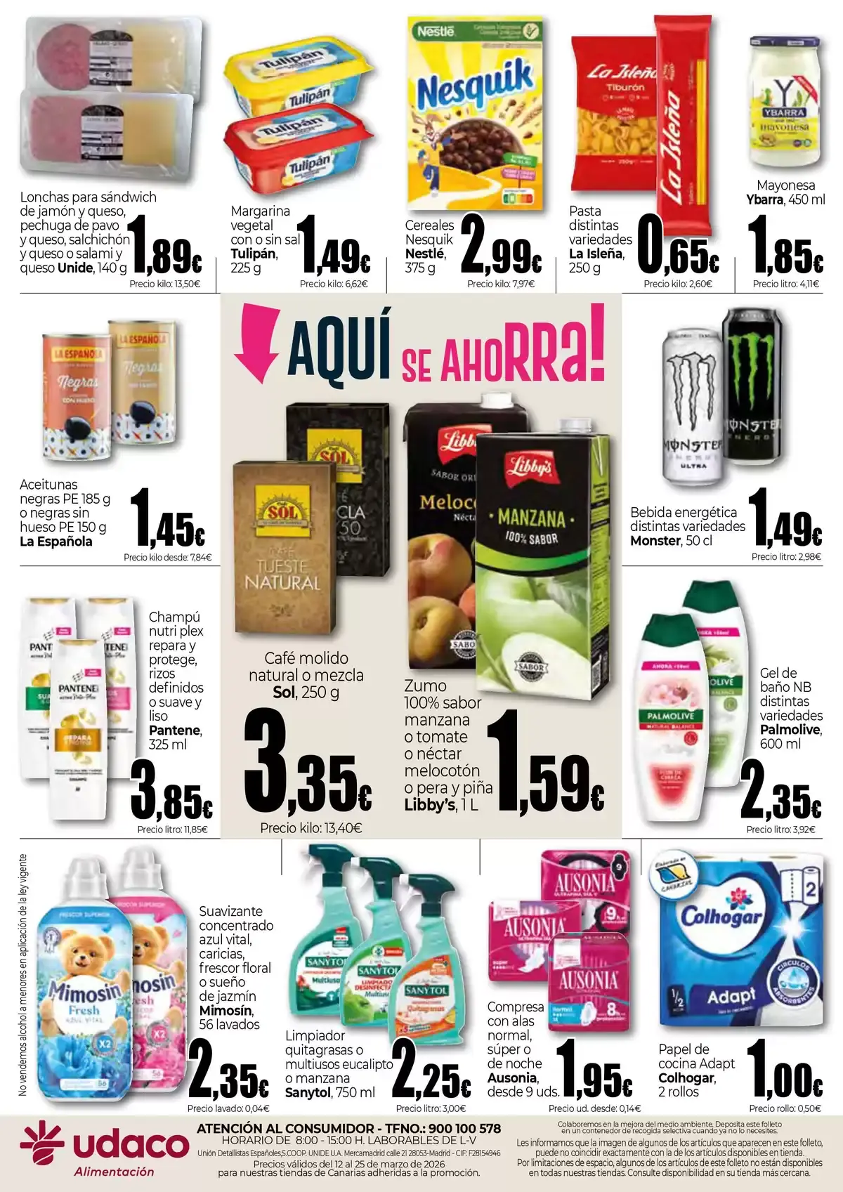 Ofertas de Udaco España de 12 a 25 marzo 2026 Aqui se Ahorra