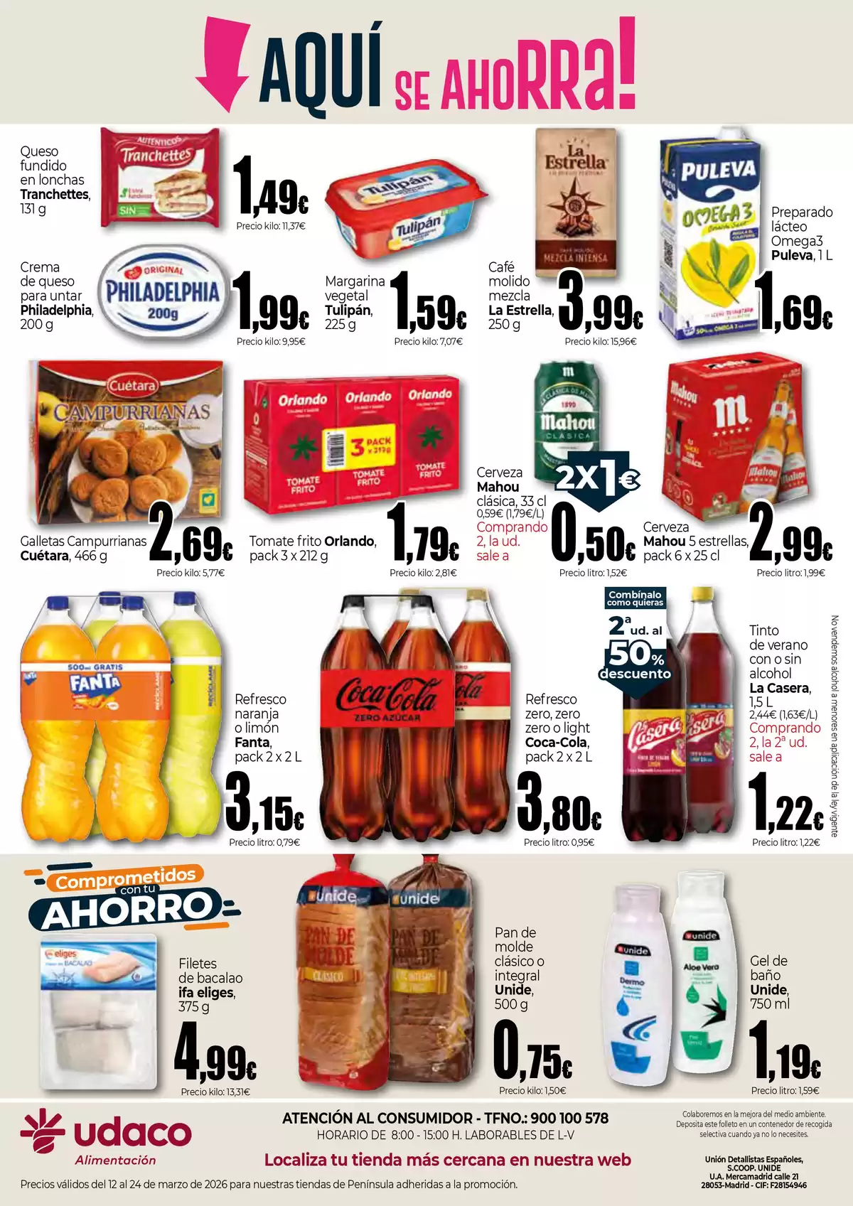 Ofertas de Udaco España de 12 a 24 marzo 2026 Aqui se Ahorra