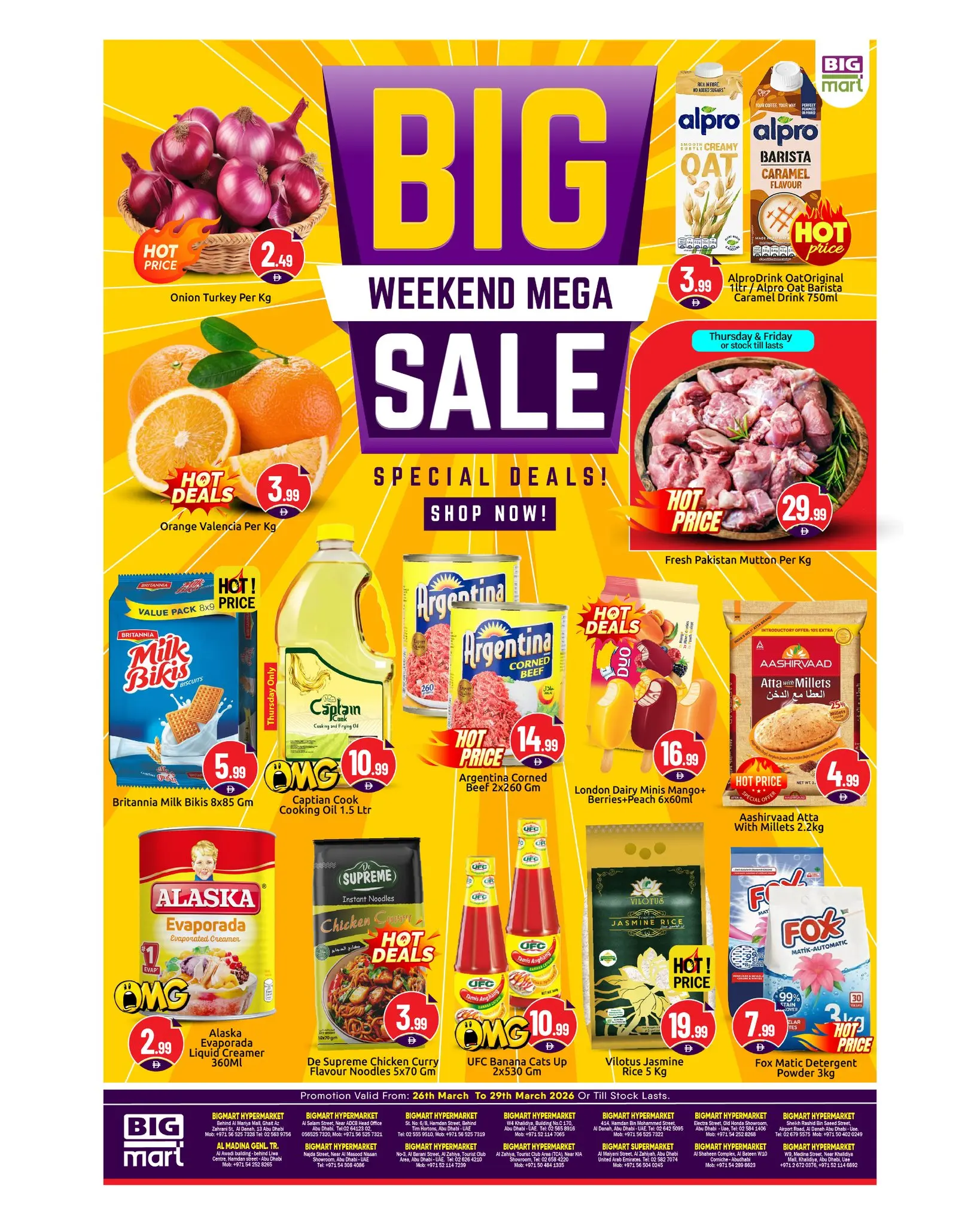 BIGmart offers in Abu Dhabi from 26 to 29 March 2026 Weekend Deals - Page 1