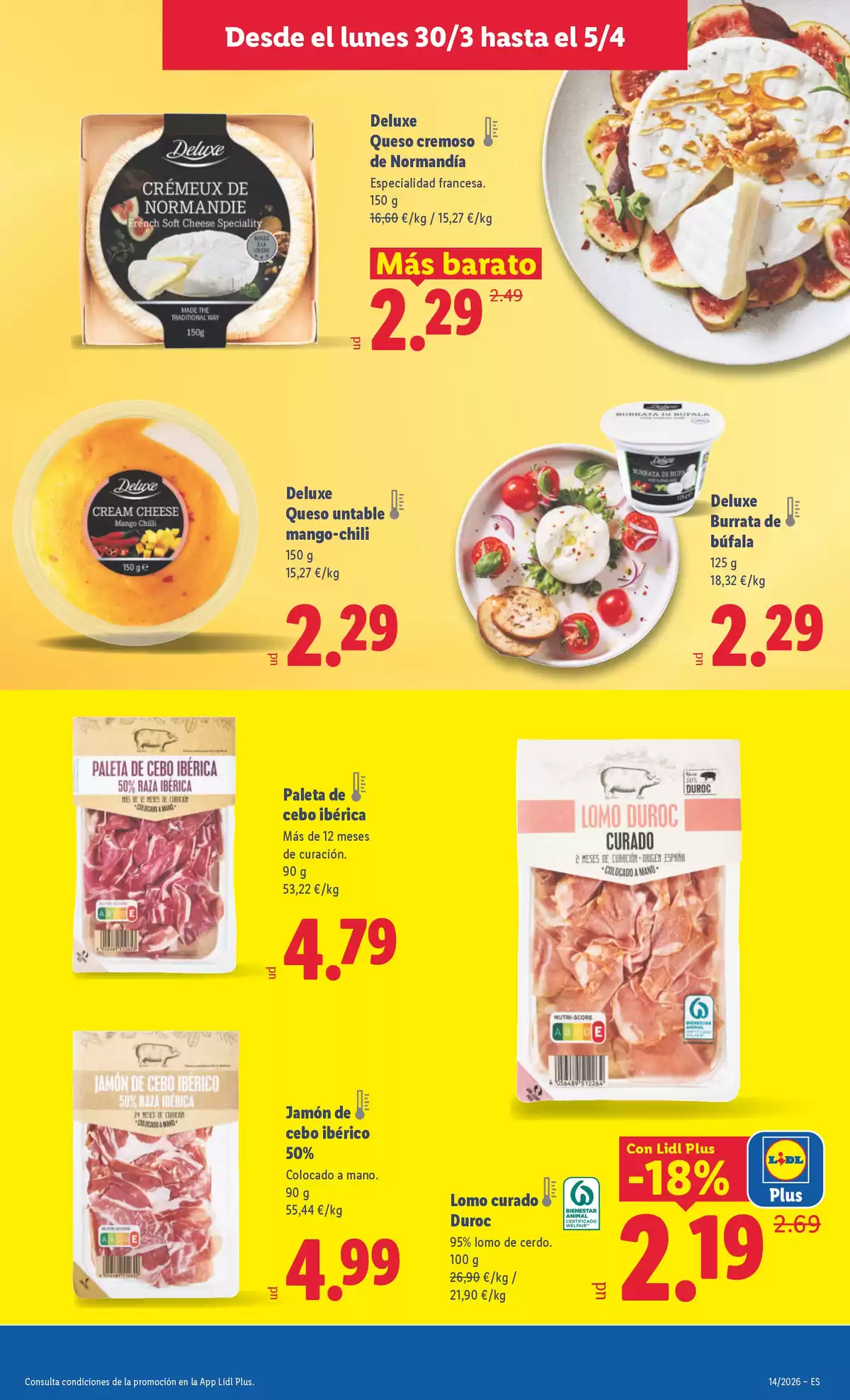 Ofertas de Lidl España de 30 marzo a 5 abril 2026 ofertas semanales