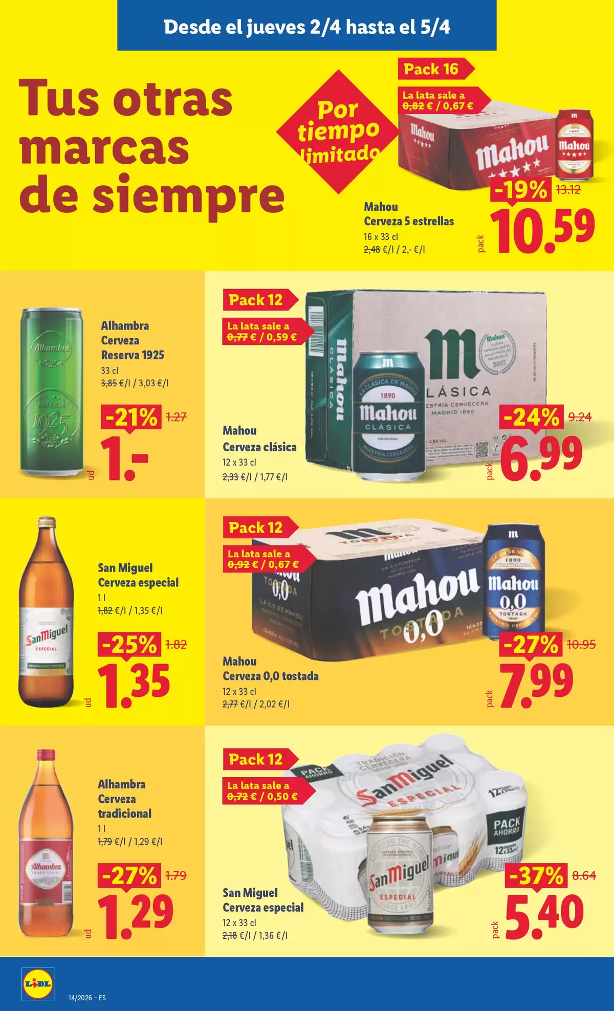 Ofertas de Lidl España de 30 marzo a 5 abril 2026 ofertas semanales