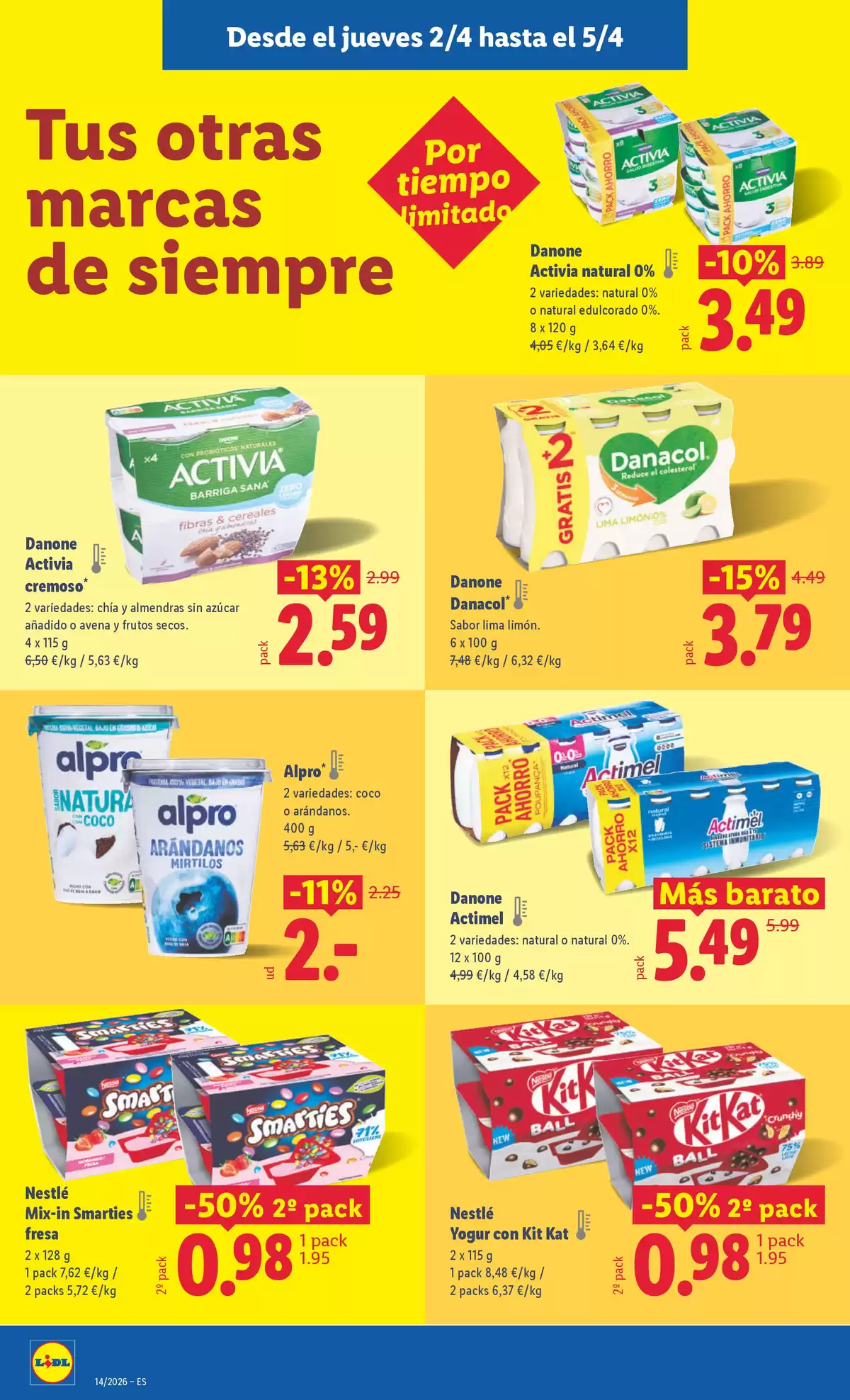 Ofertas de Lidl España de 30 marzo a 5 abril 2026 ofertas semanales