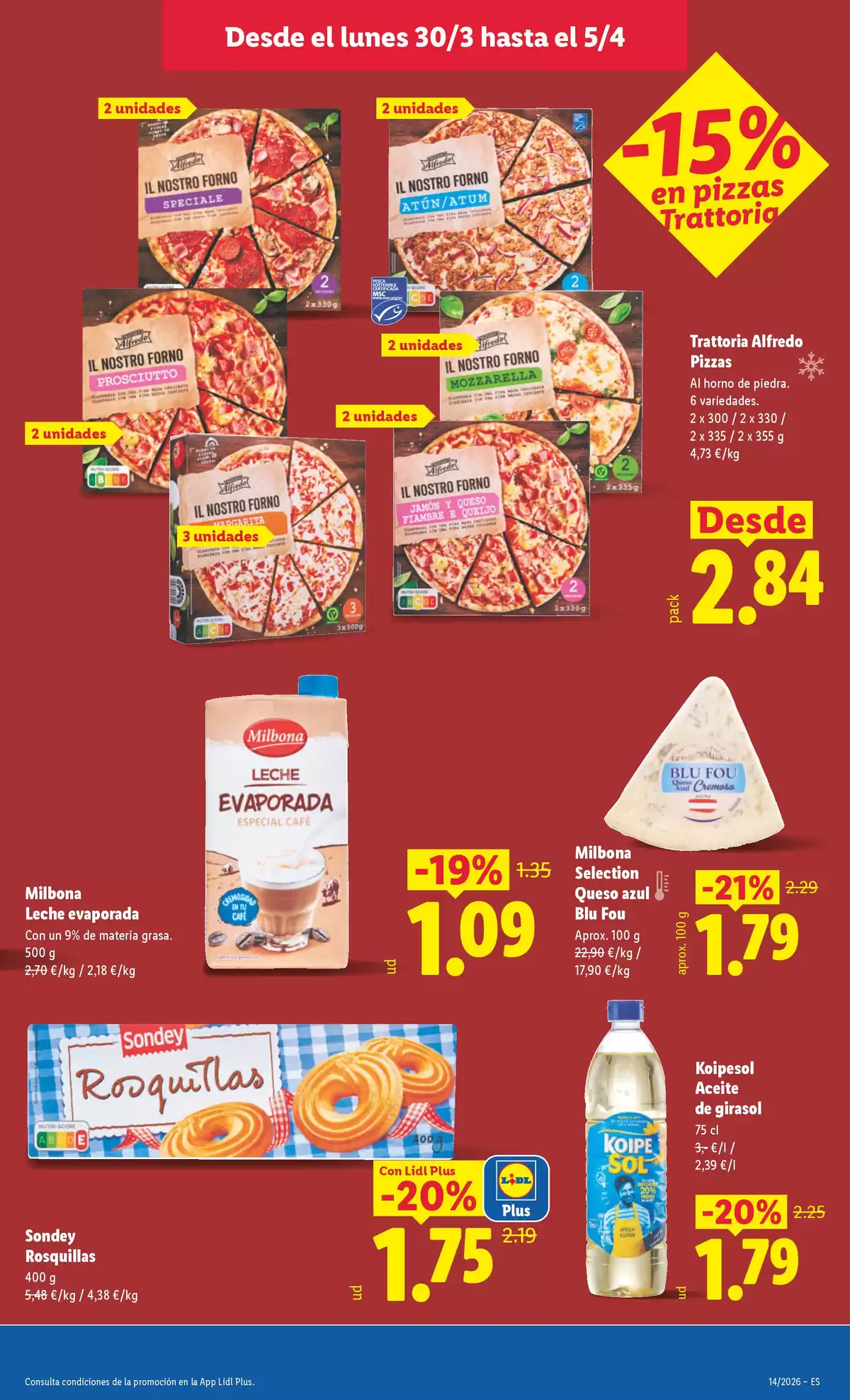 Ofertas de Lidl España de 30 marzo a 5 abril 2026 ofertas semanales
