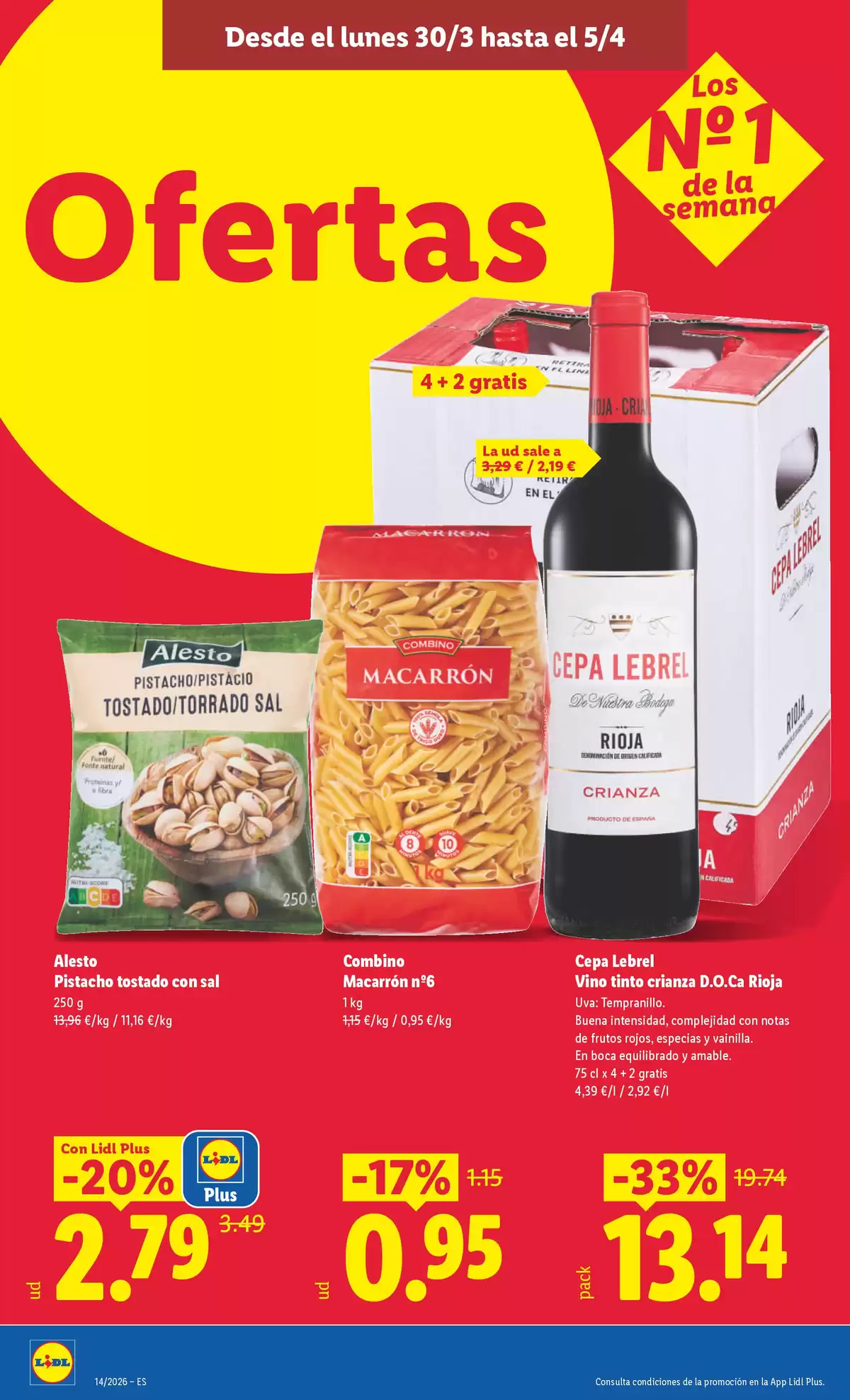 Ofertas de Lidl España de 30 marzo a 5 abril 2026 ofertas semanales