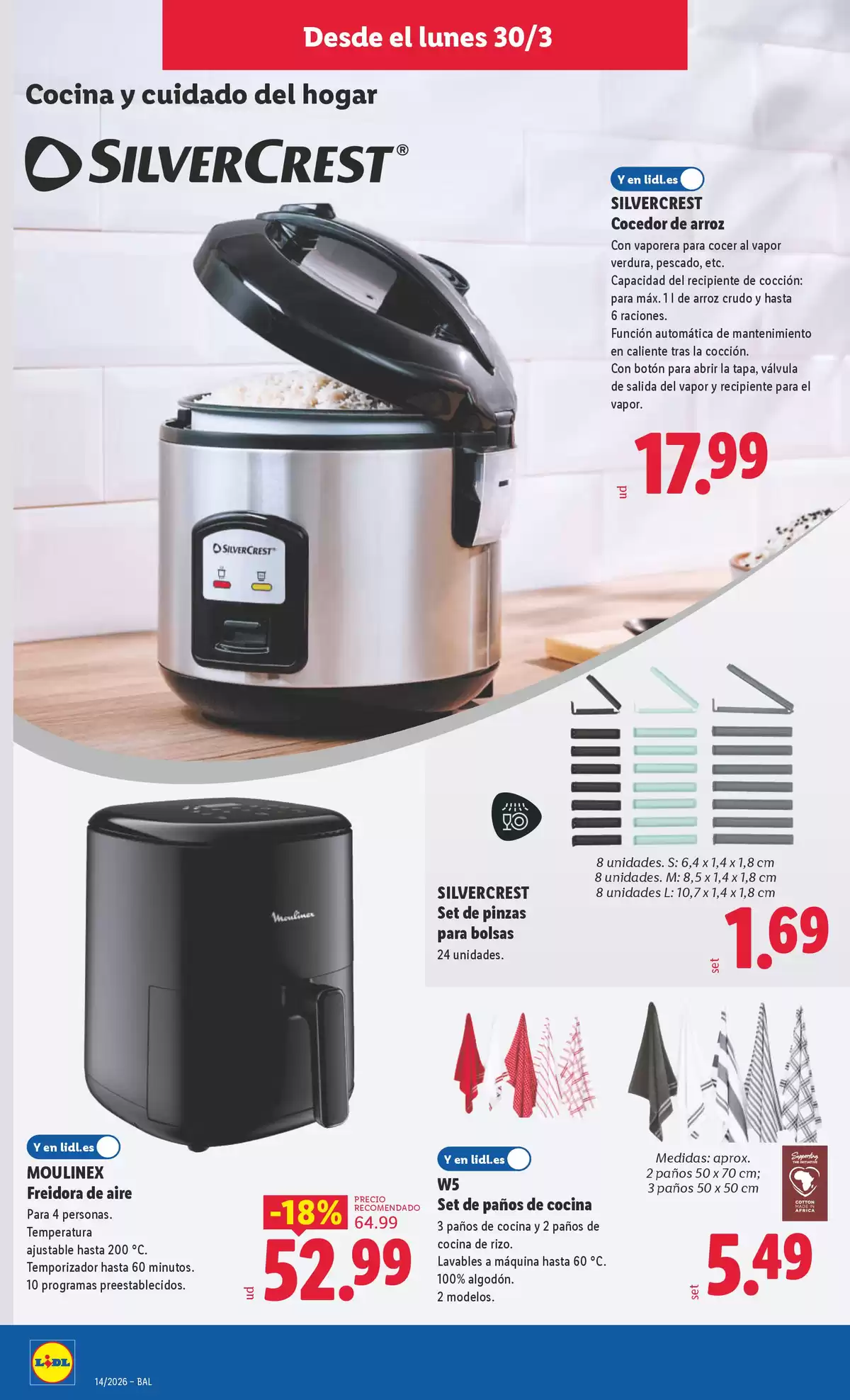 Ofertas de Lidl España de 30 marzo a 5 abril 2026 Ofertas de bazar