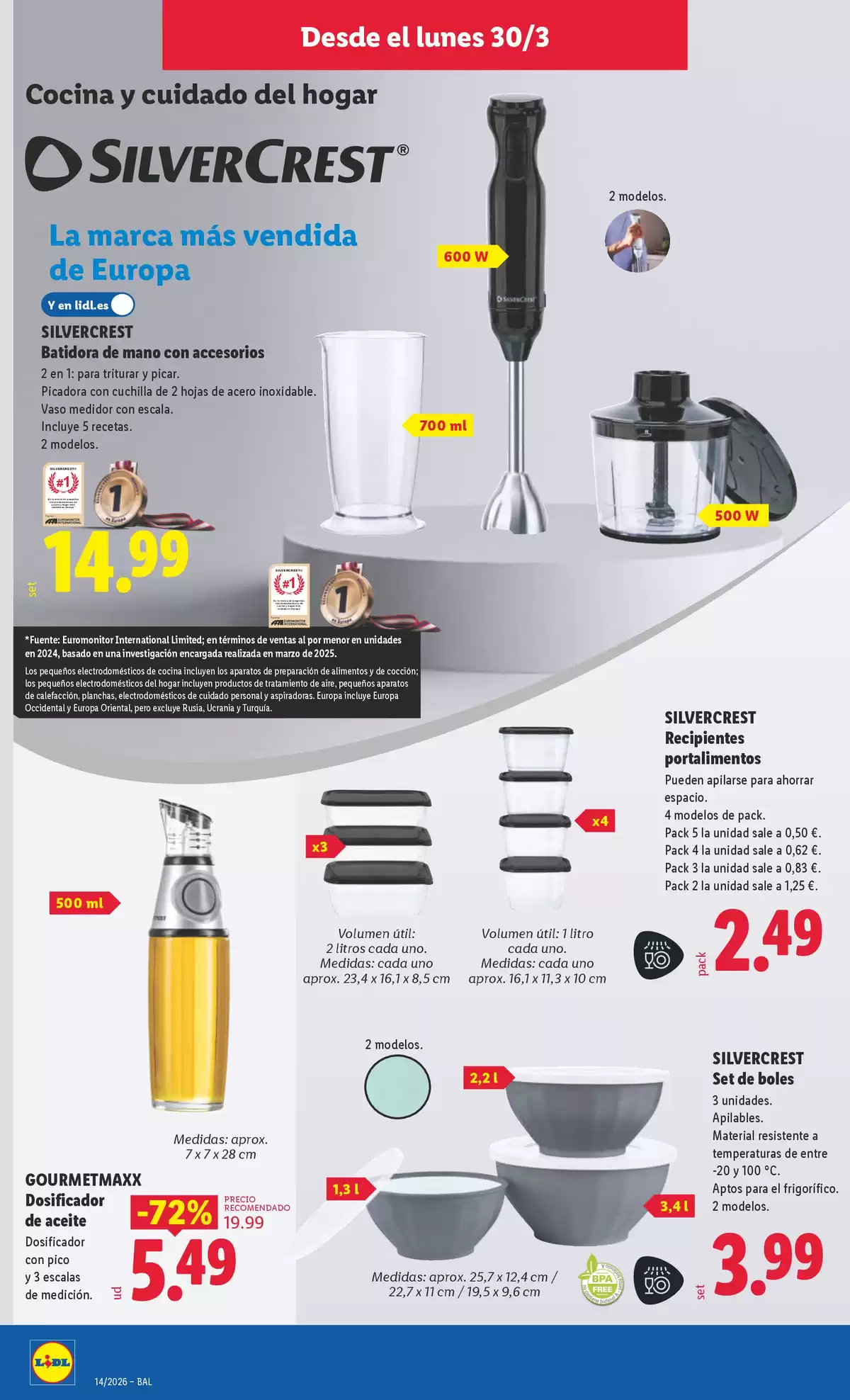 Ofertas de Lidl España de 30 marzo a 5 abril 2026 Ofertas de bazar