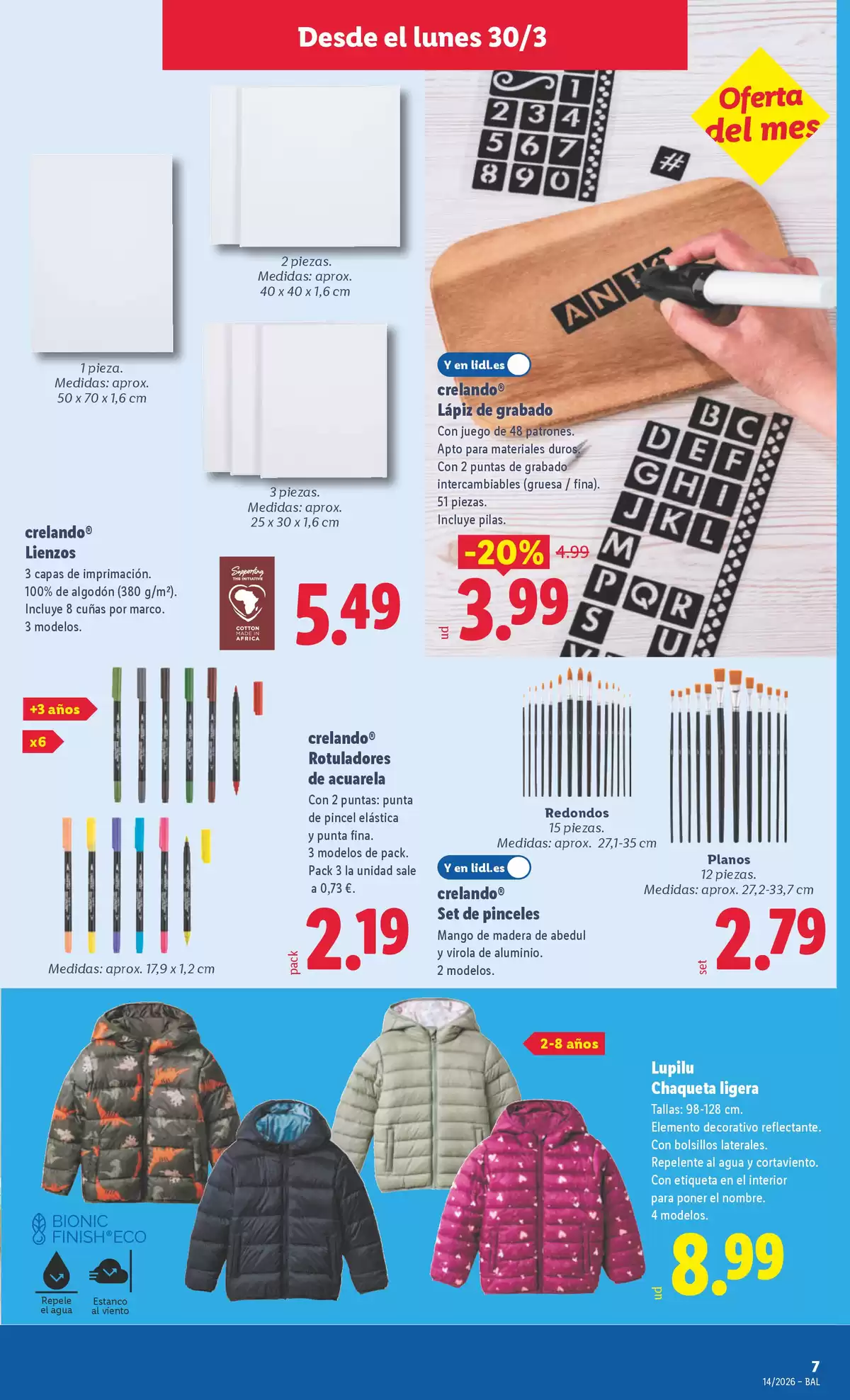 Ofertas de Lidl España de 30 marzo a 5 abril 2026 Ofertas de bazar
