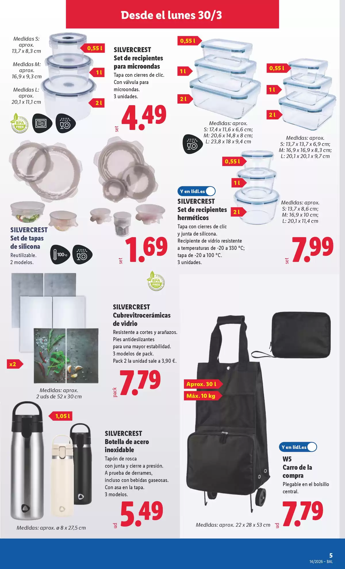 Ofertas de Lidl España de 30 marzo a 5 abril 2026 Ofertas de bazar
