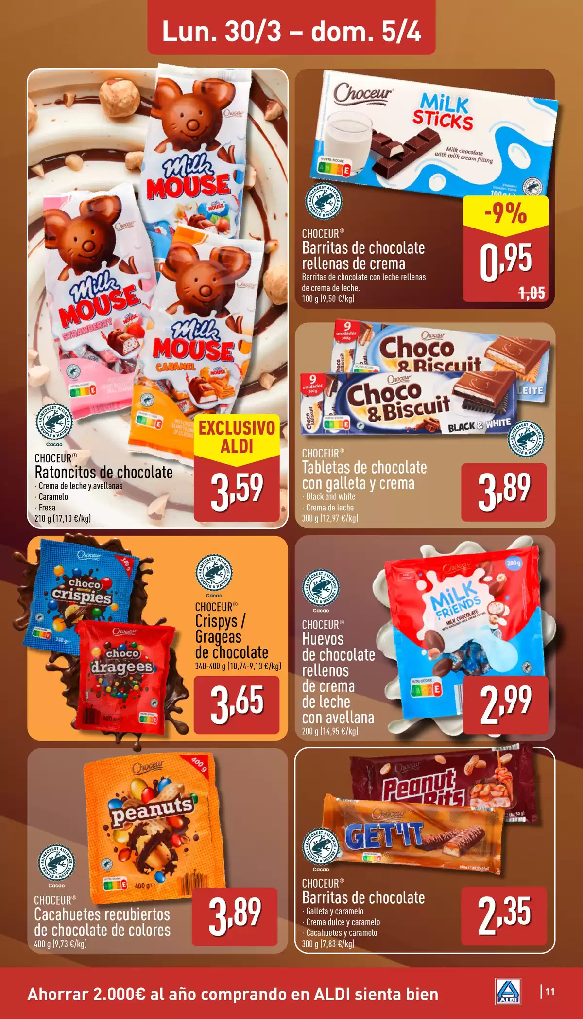 Ofertas de ALDI España de 30 marzo a 5 abril 2026 ¡Qué poco cuesta comprar bien!