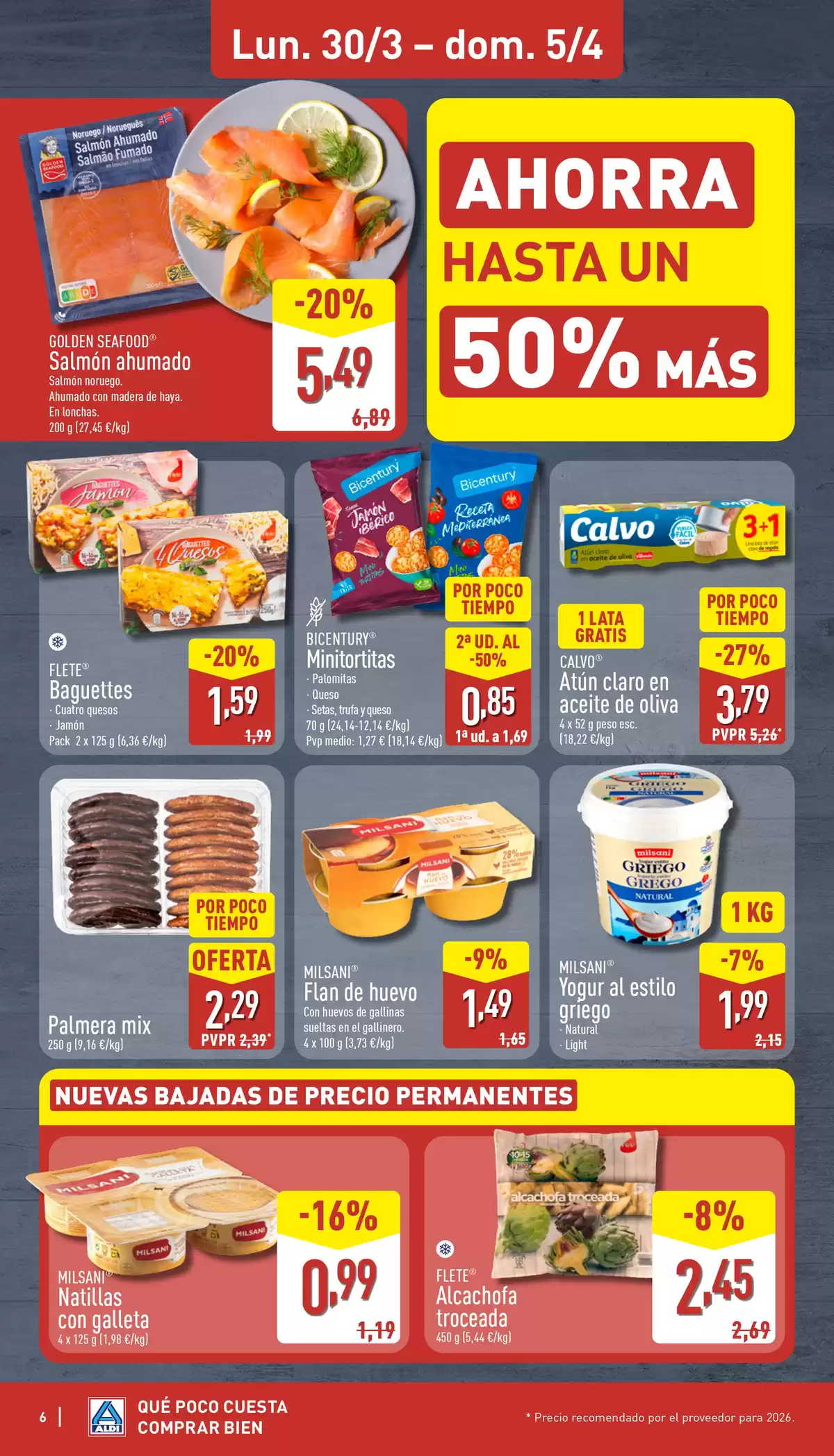 Ofertas de ALDI España de 30 marzo a 5 abril 2026 ¡Qué poco cuesta comprar bien!