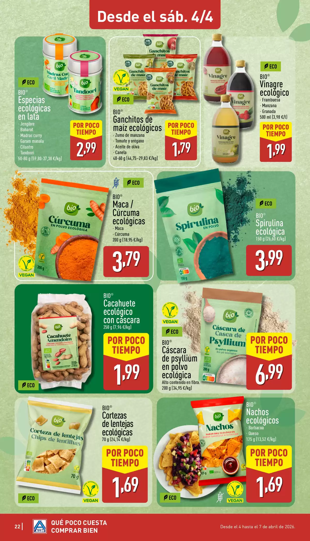 Ofertas de ALDI España de 30 marzo a 5 abril 2026 ¡Qué poco cuesta comprar bien!