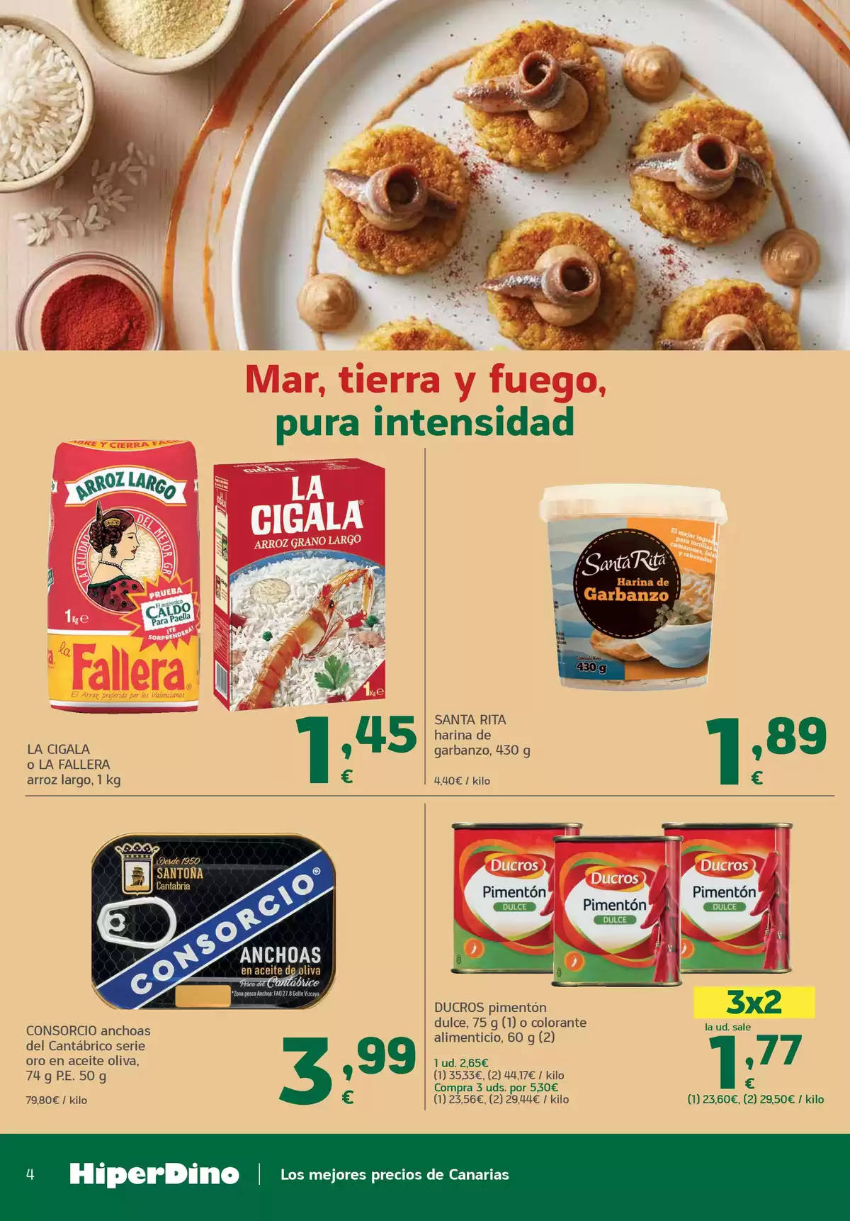 Ofertas de HiperDino España de 24 marzo a 8 abril 2026 Saborea tus dias libres