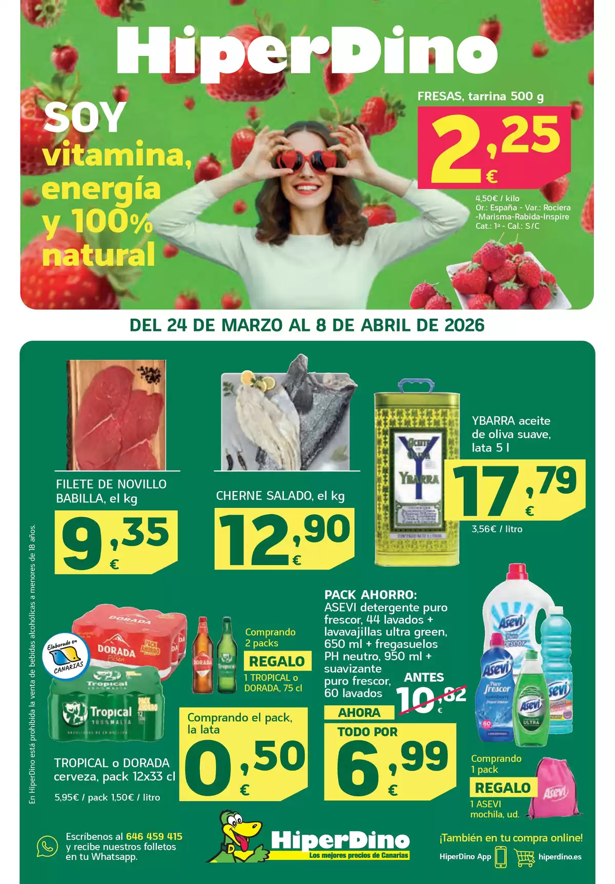 Offres HiperDino Espagne de 24 mars à 8 avril 2026 Nouvelles offres - HiperDino - Espagne - 24 mars 2026 – 8 avril 2026 - Page 1