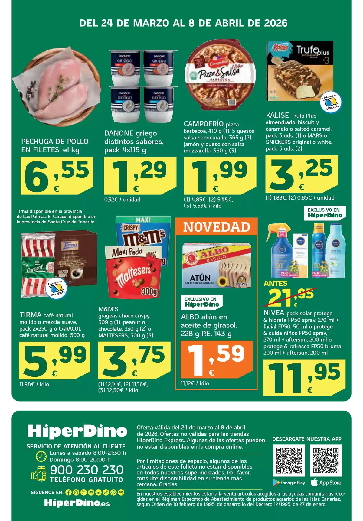 Ofertas de HiperDino España de 24 marzo a 8 abril 2026 Nuevas ofertas