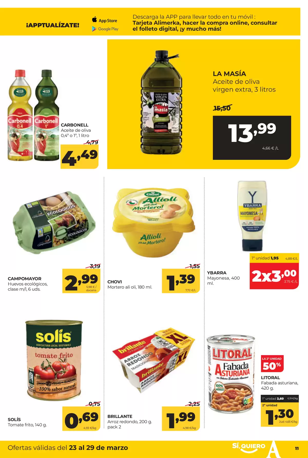 Ofertas de ‎Alimerka Supermercados‎ España de 23 a 29 marzo 2026 Ofertas semanales