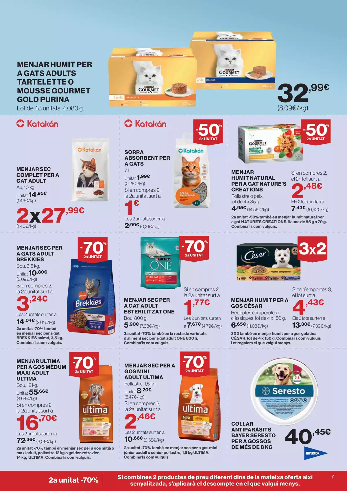 Ofertas de Hipercor España de 25 marzo a 8 abril 2026 -70% 2a Unitat En Milers De Productes