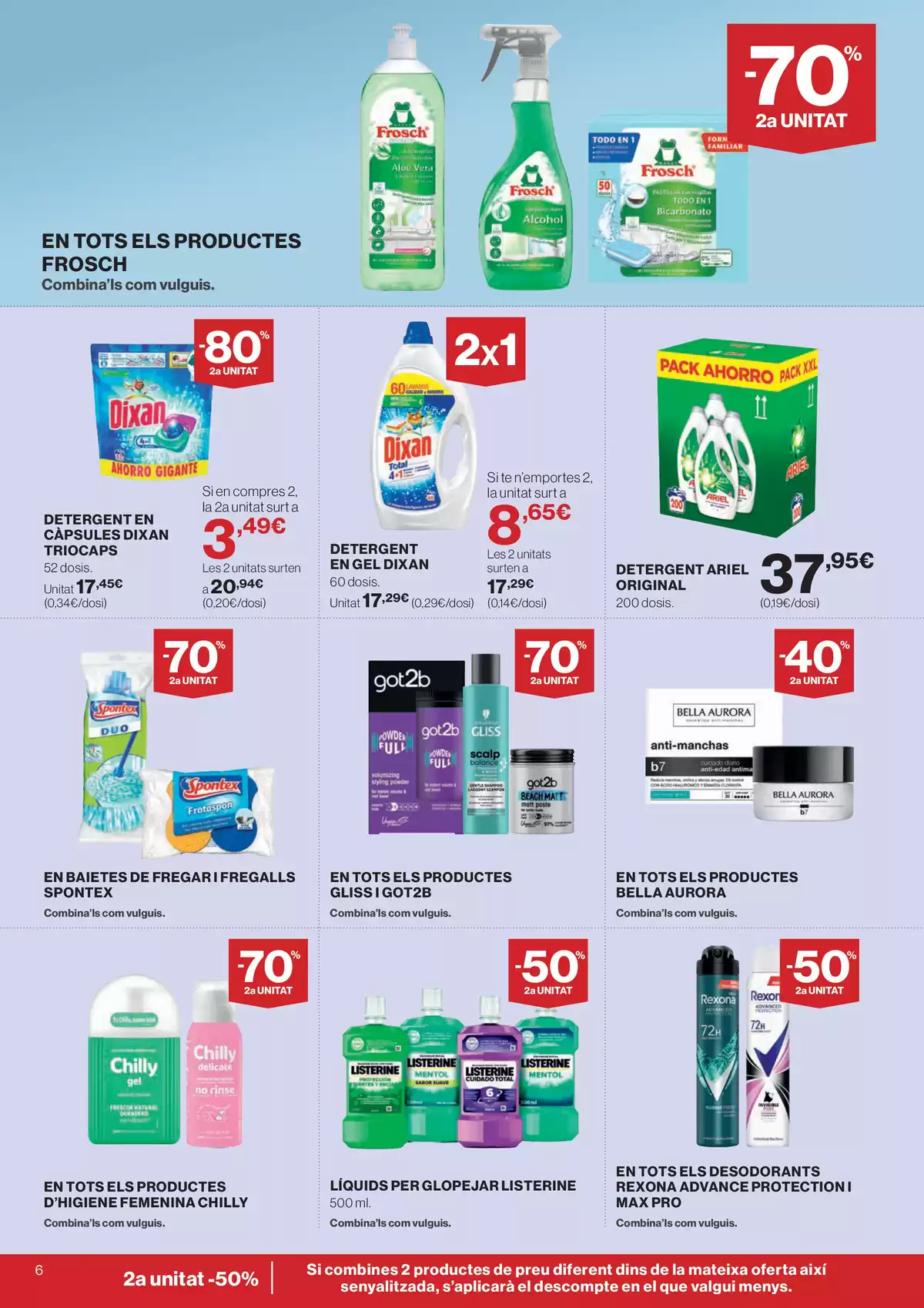 Ofertas de Hipercor España de 25 marzo a 8 abril 2026 -70% 2a Unitat En Milers De Productes