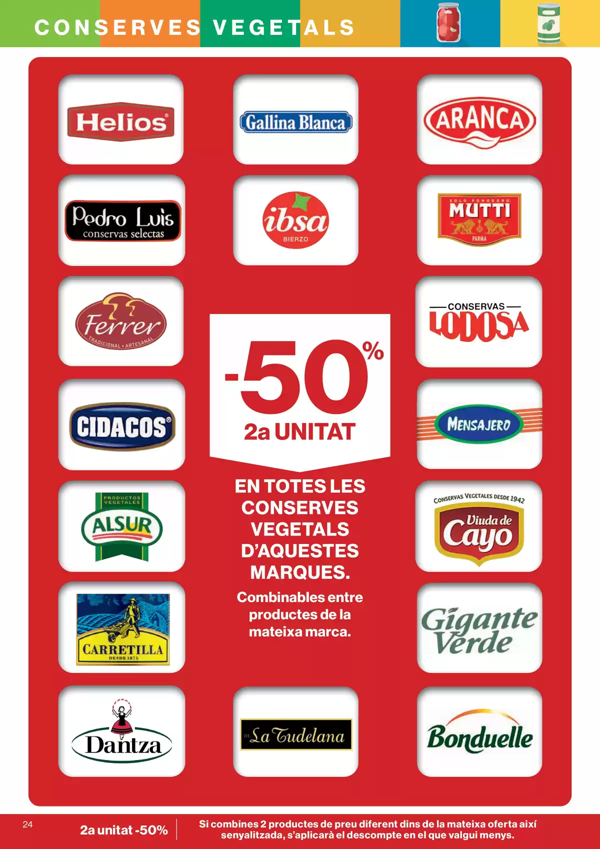 Ofertas de Hipercor España de 25 marzo a 8 abril 2026 -70% 2a Unitat En Milers De Productes