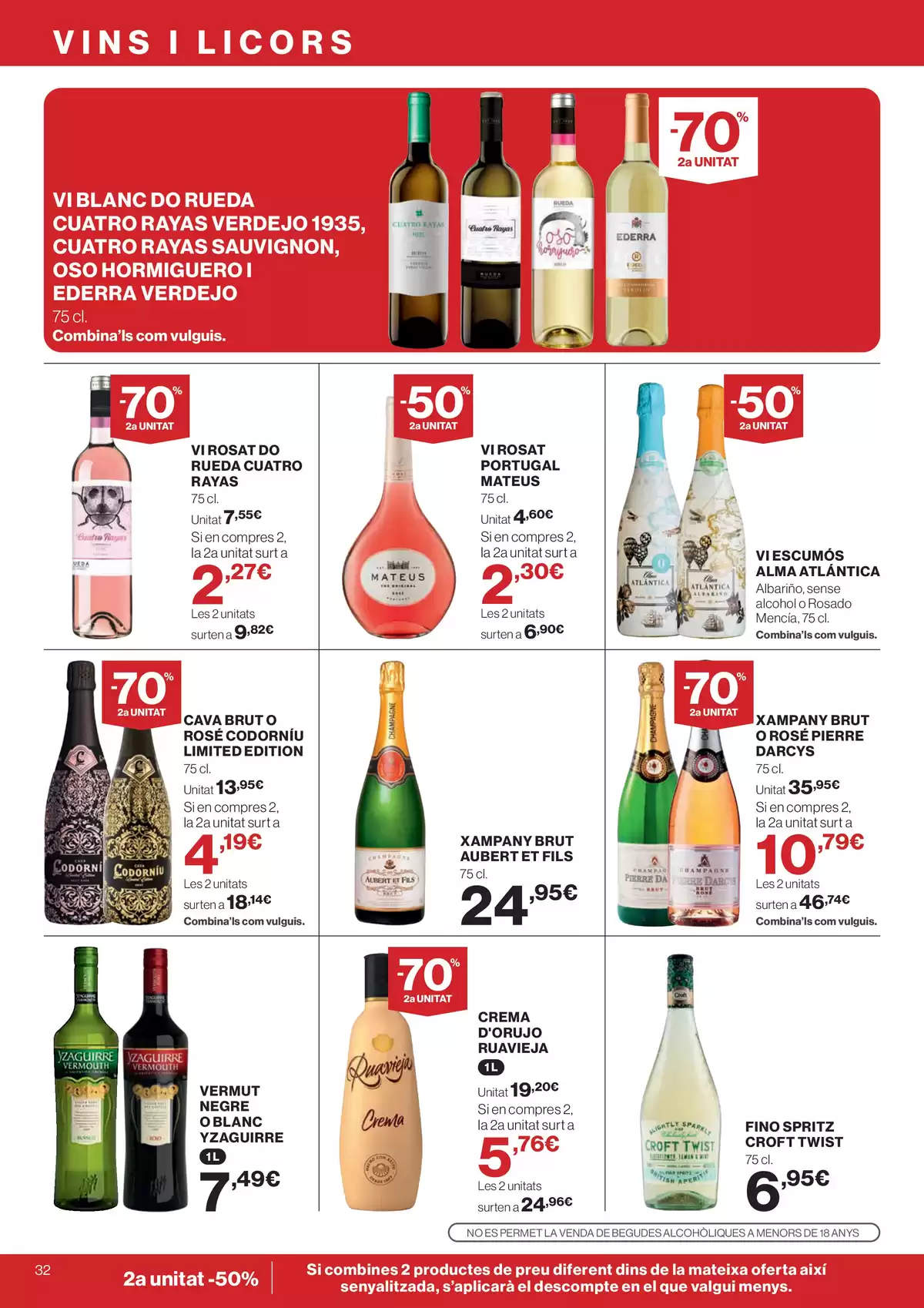 Ofertas de Hipercor España de 25 marzo a 8 abril 2026 -70% 2a Unitat En Milers De Productes