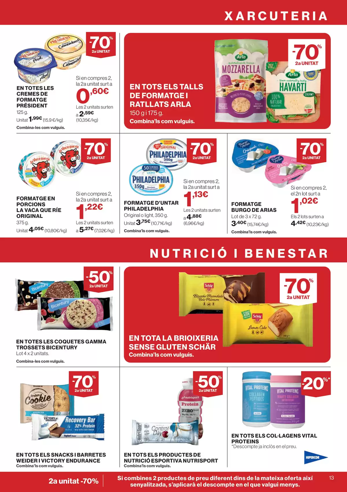 Ofertas de Hipercor España de 25 marzo a 8 abril 2026 -70% 2a Unitat En Milers De Productes
