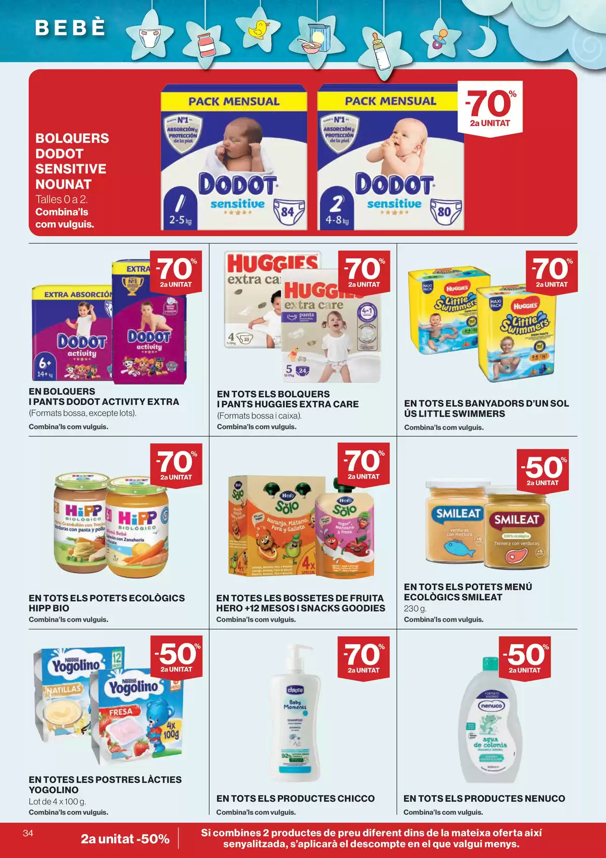 Ofertas de Hipercor España de 25 marzo a 8 abril 2026 -70% 2a Unitat En Milers De Productes