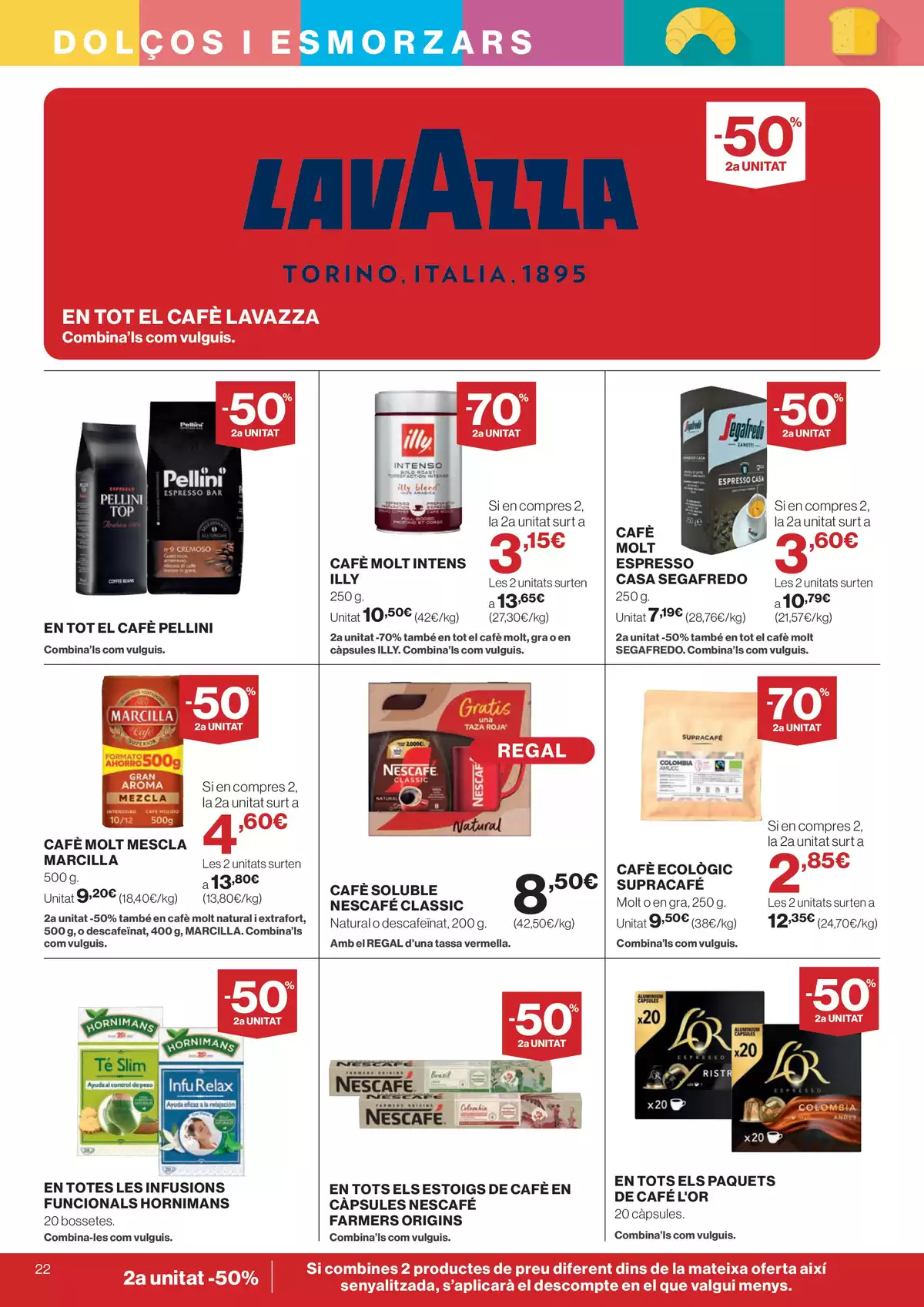Ofertas de Hipercor España de 25 marzo a 8 abril 2026 -70% 2a Unitat En Milers De Productes