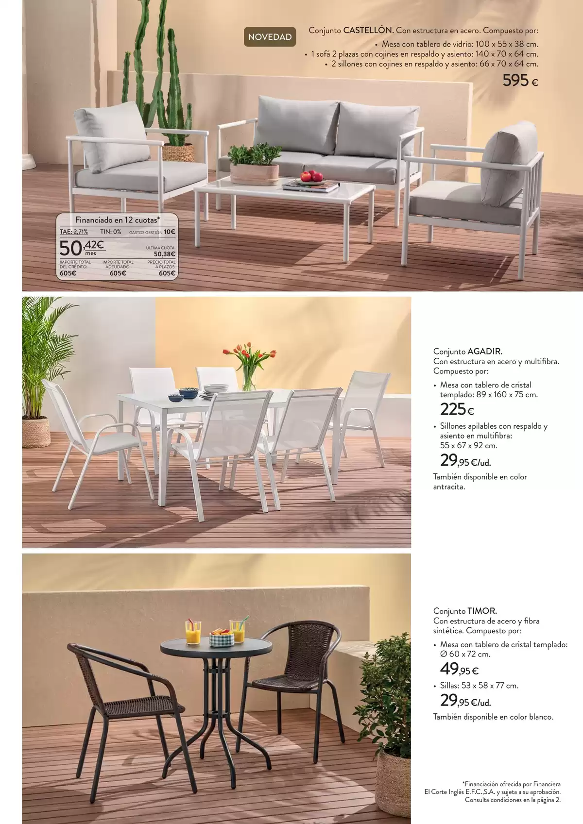 Ofertas de Hipercor España de 16 marzo a 3 mayo 2026 Terraza y jardín