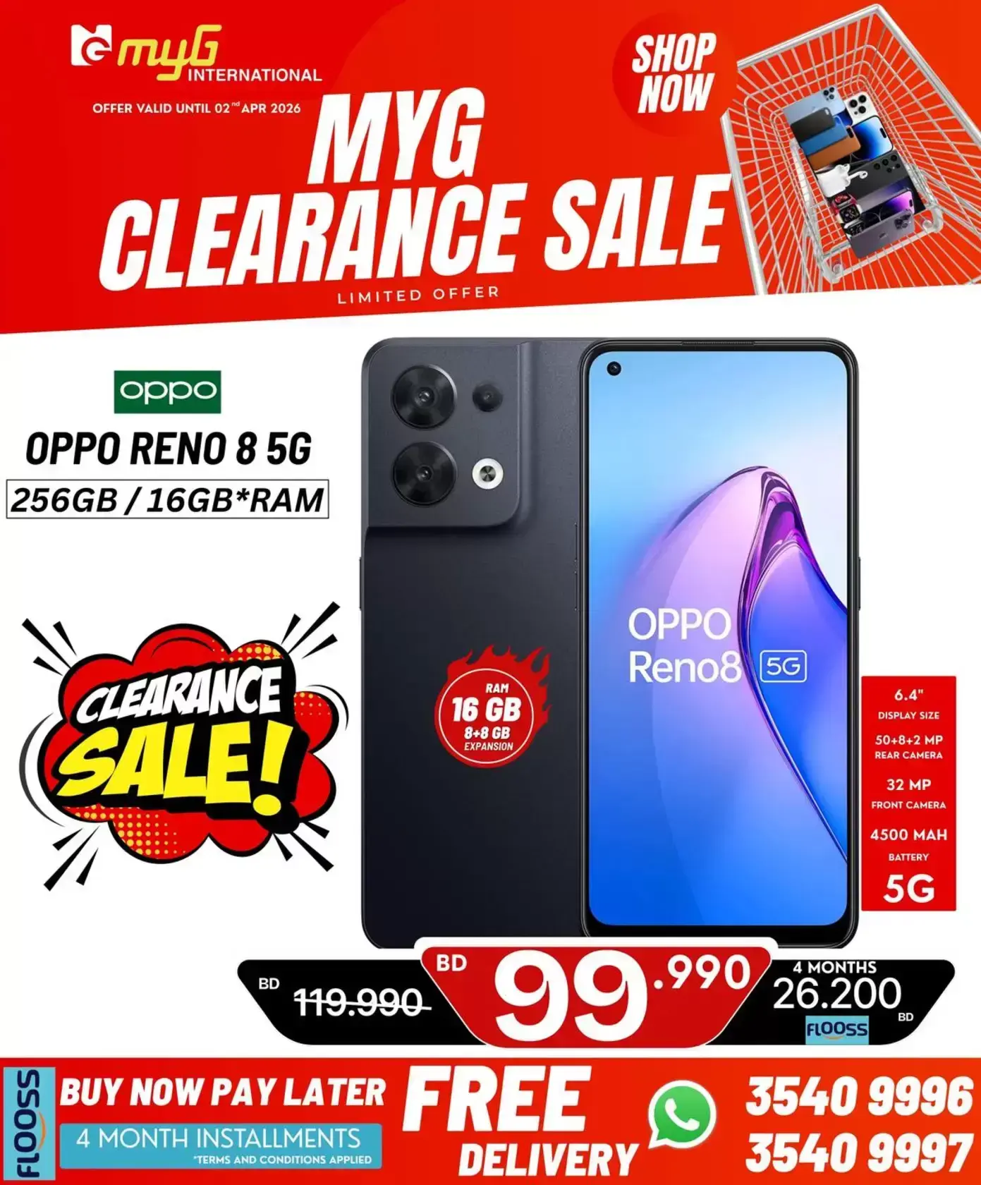 MYG International Bahrain offers from 27 March to 2 April 2026 Flash Sale