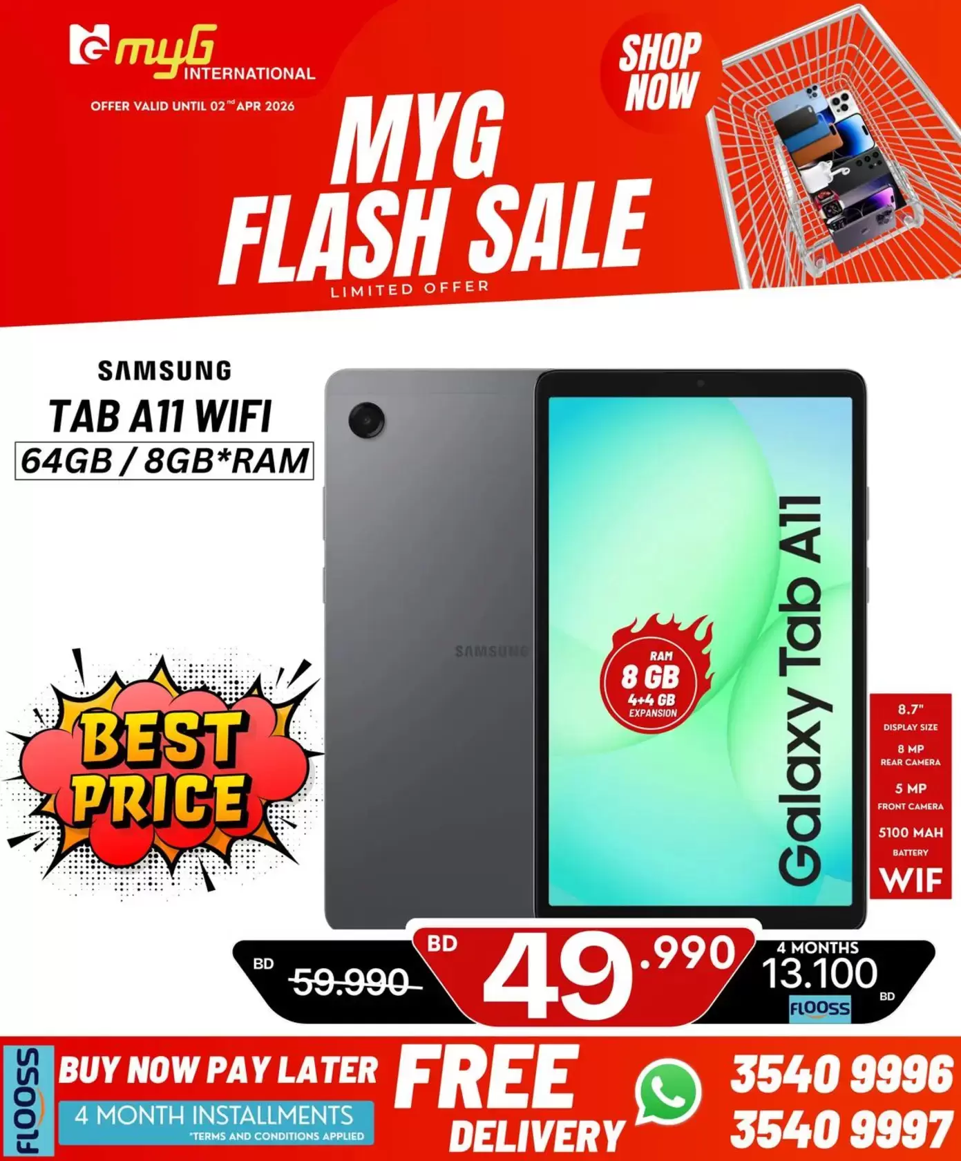 MYG International Bahrain offers from 27 March to 2 April 2026 Flash Sale