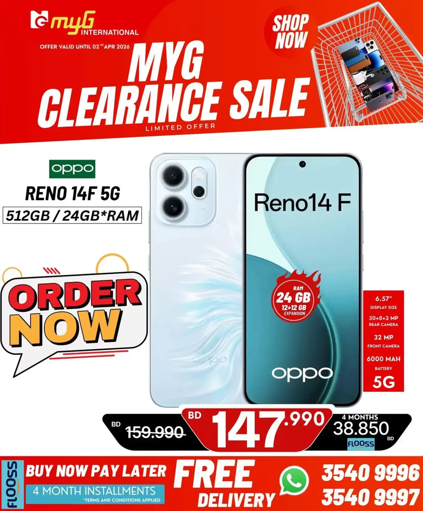 MYG International Bahrain offers from 27 March to 2 April 2026 Flash Sale