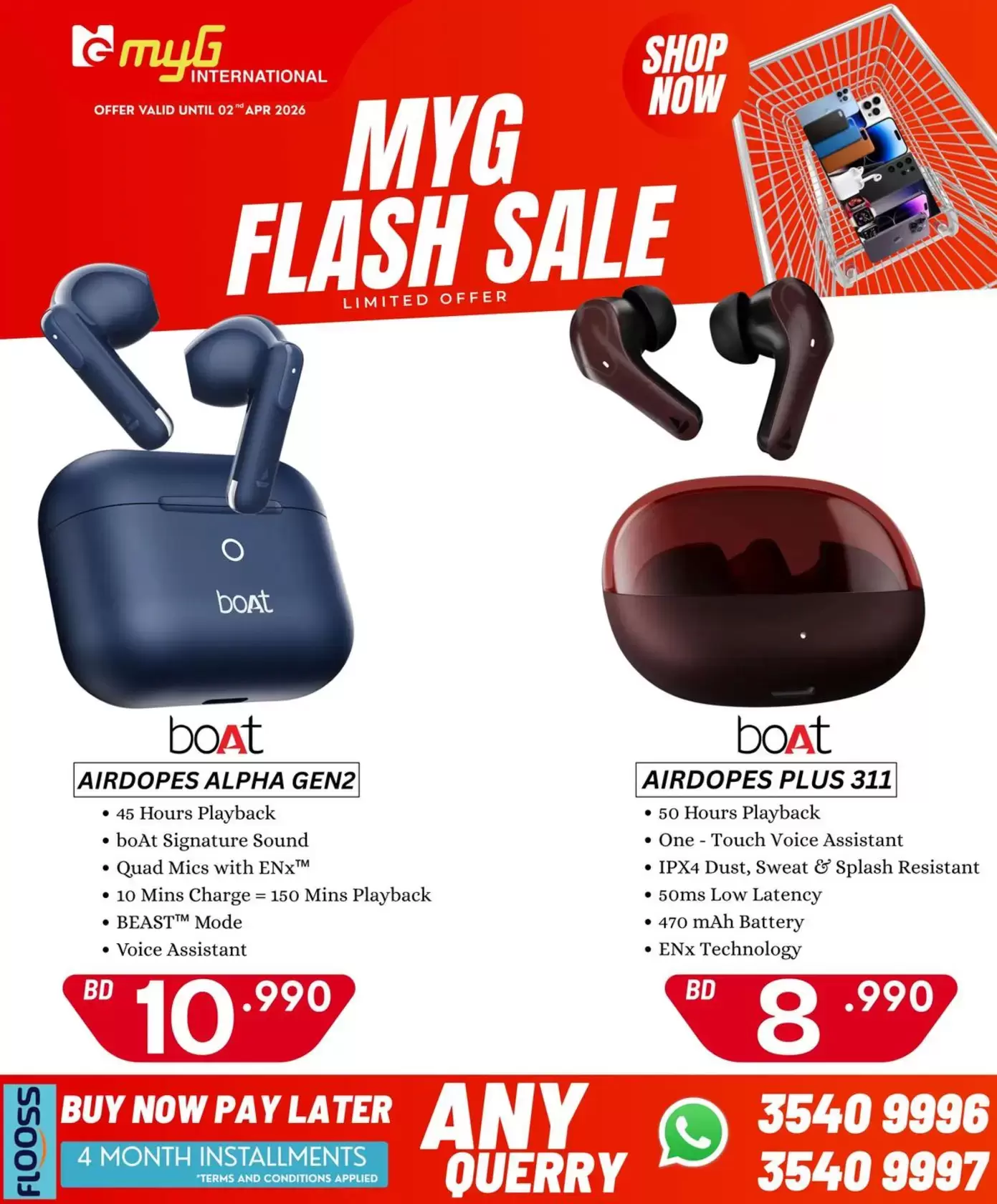 MYG International Bahrain offers from 27 March to 2 April 2026 Flash Sale