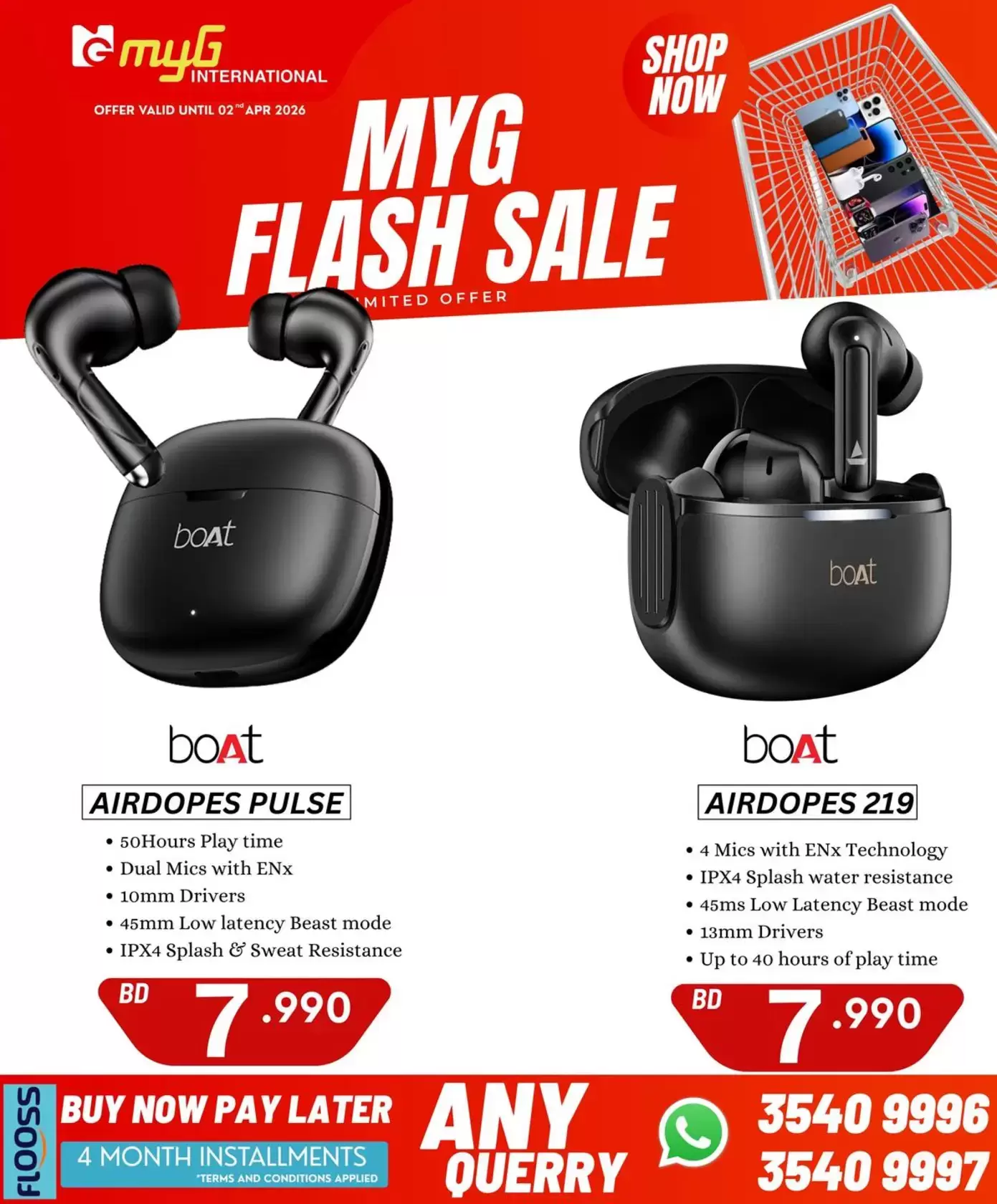 MYG International Bahrain offers from 27 March to 2 April 2026 Flash Sale