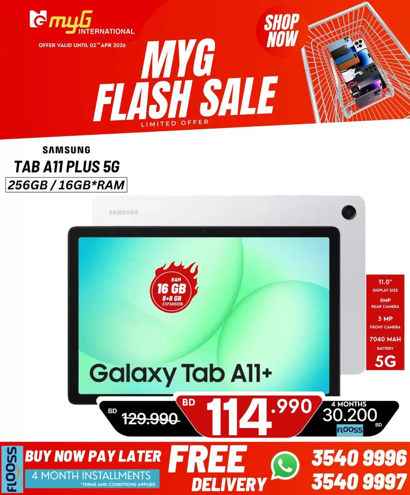 MYG International Bahrain offers from 27 March to 2 April 2026 Flash Sale